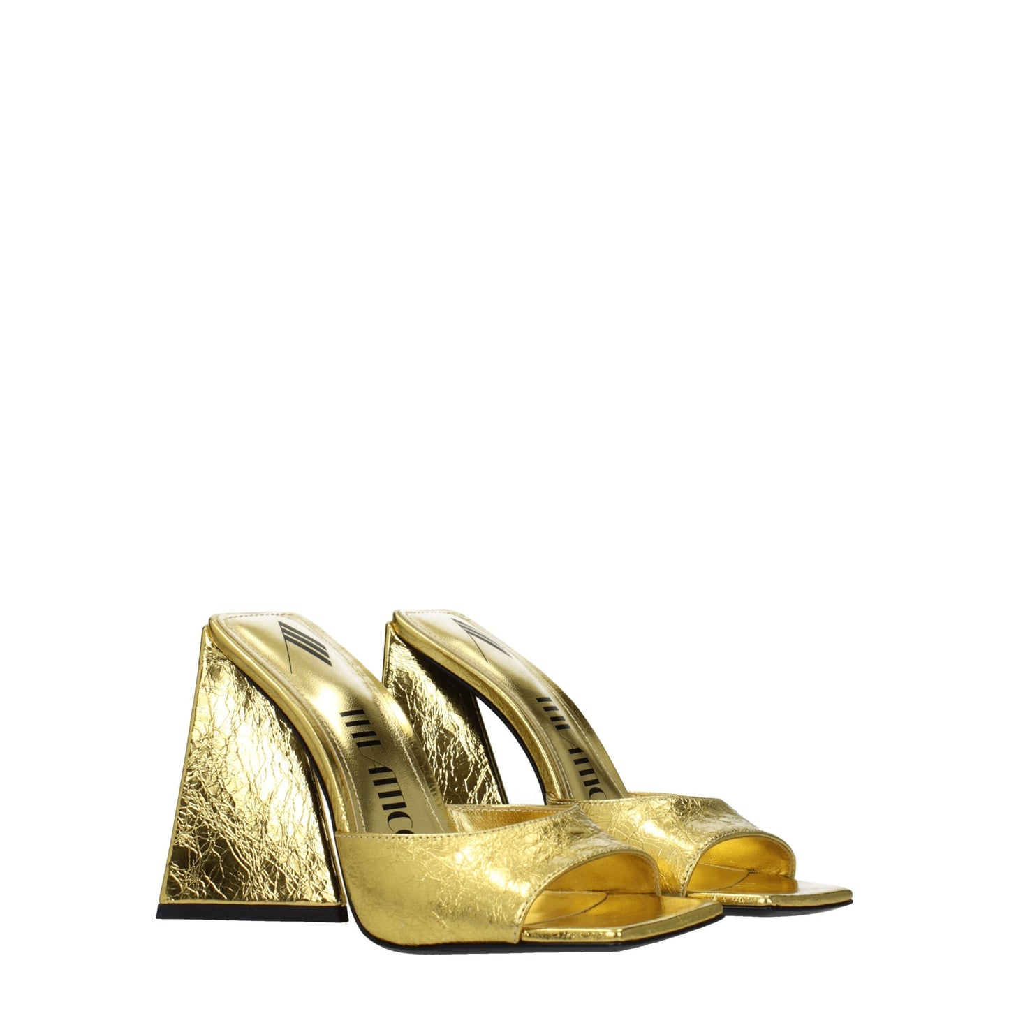 The Attico Gold Leather Platform Sandals Curated Luxury Accessories by Orvyn