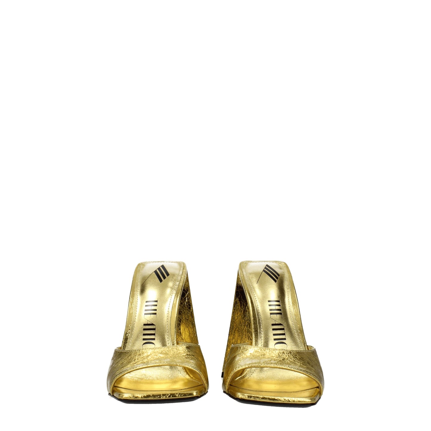 The Attico Gold Leather Platform Sandals Curated Luxury Accessories by Orvyn