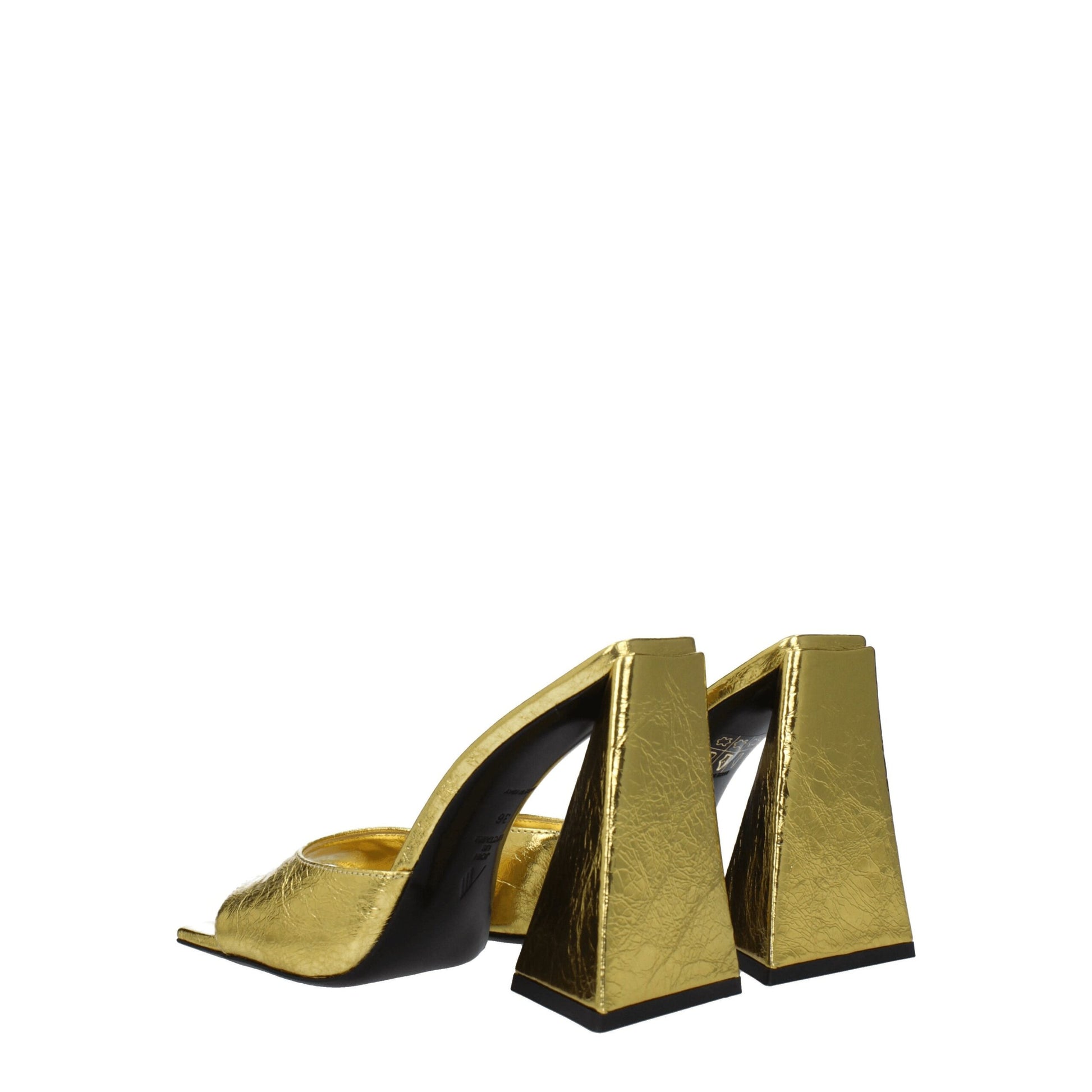 The Attico Gold Leather Platform Sandals Curated Luxury Accessories by Orvyn