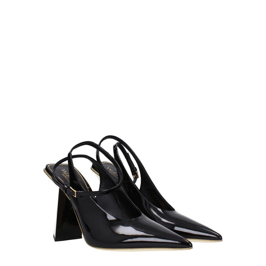 Valentino Garavani Black Leather Sandals Curated Luxury Accessories by Orvyn