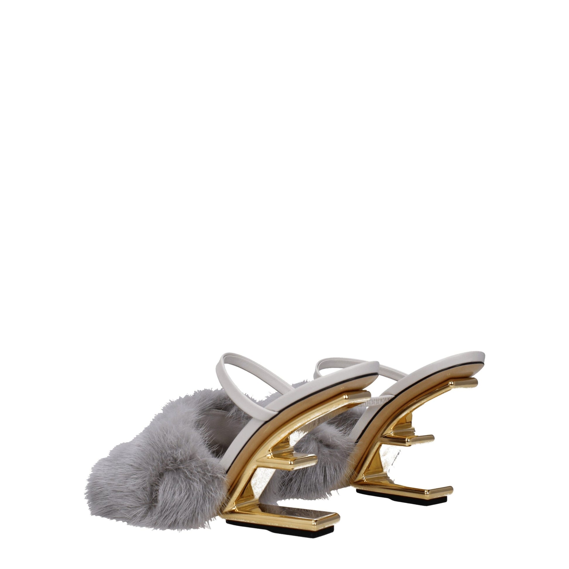 Fendi Gray Mink Slippers Curated Luxury Accessories by Orvyn
