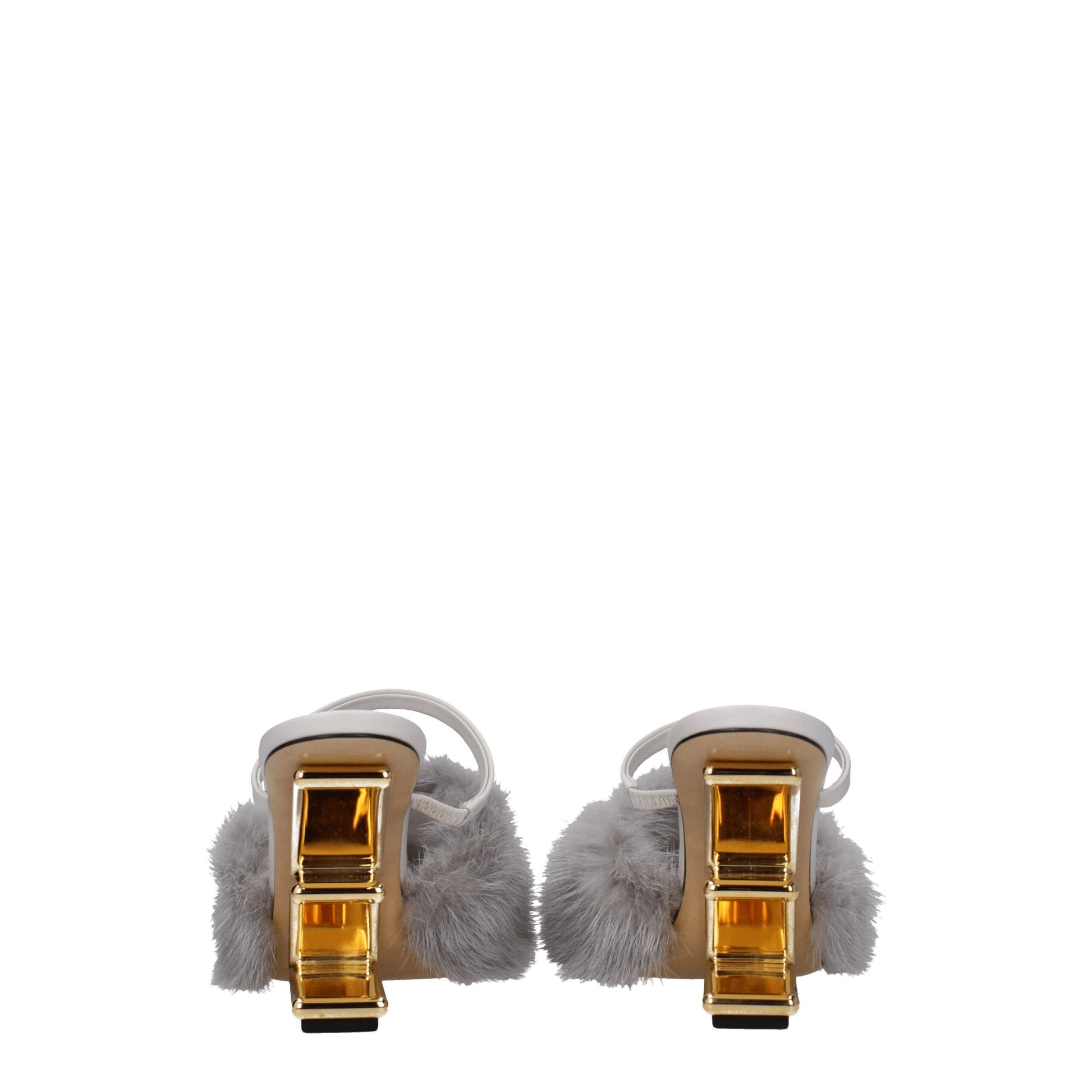 Fendi Gray Mink Slippers Curated Luxury Accessories by Orvyn