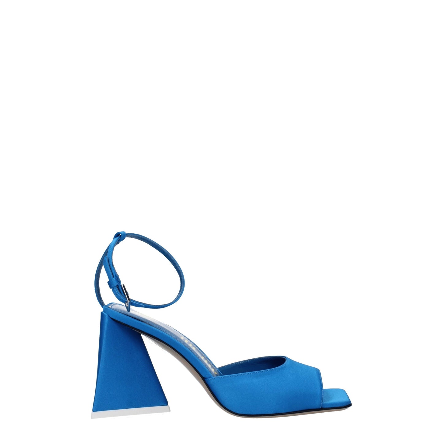 The Attico Blue Satin Stiletto Heel Sandals Curated Luxury Accessories by Orvyn
