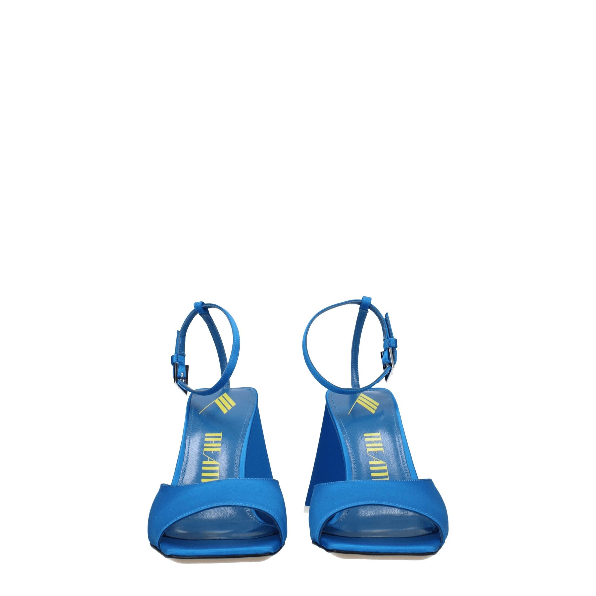The Attico Blue Satin Stiletto Heel Sandals Curated Luxury Accessories by Orvyn
