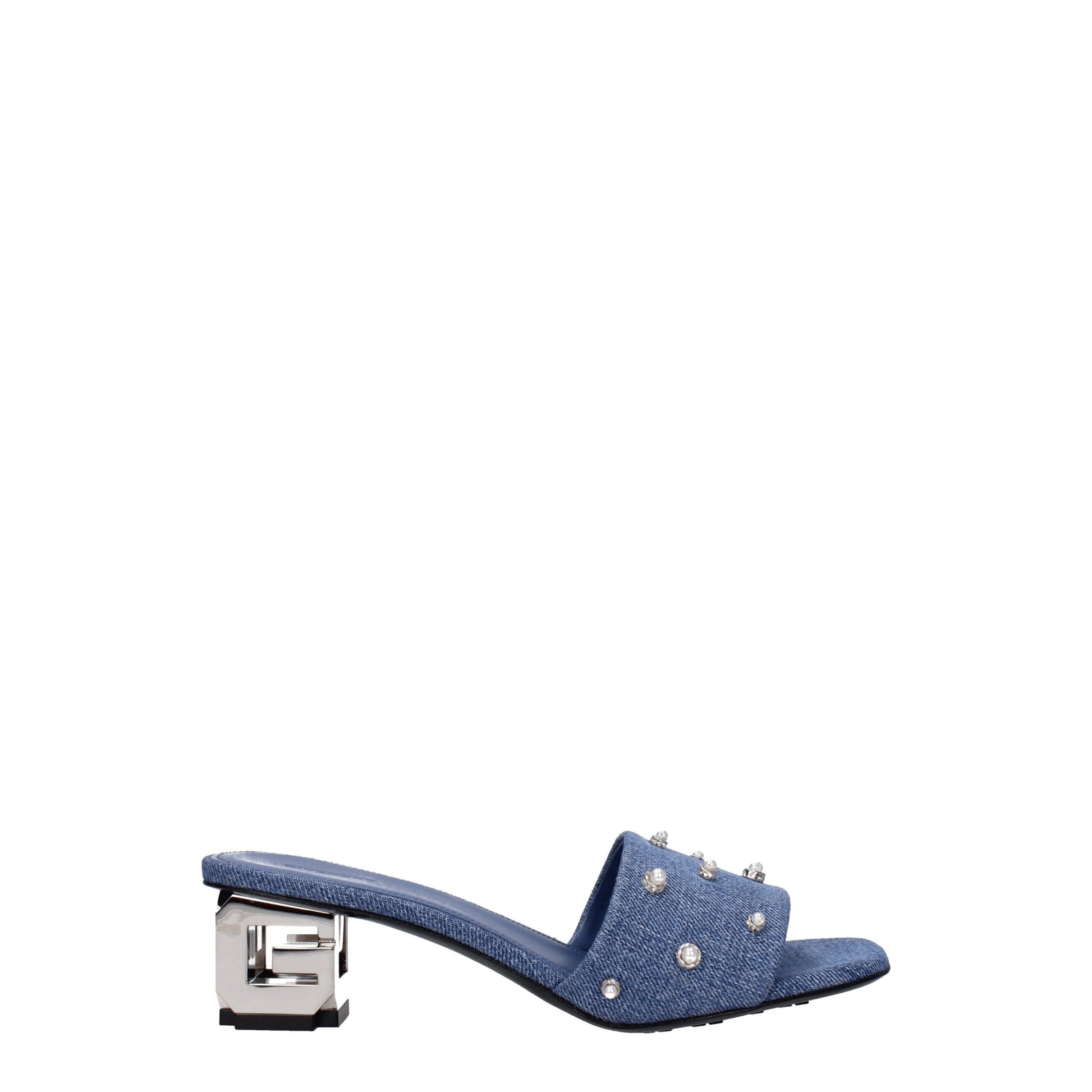 Givenchy Blue Fabric Sandals Curated Luxury Accessories by Orvyn