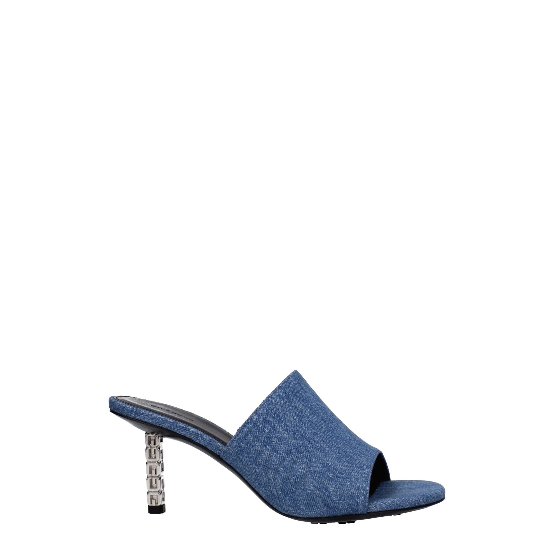 Givenchy Blue Fabric Platform Sandals Curated Luxury Accessories by Orvyn