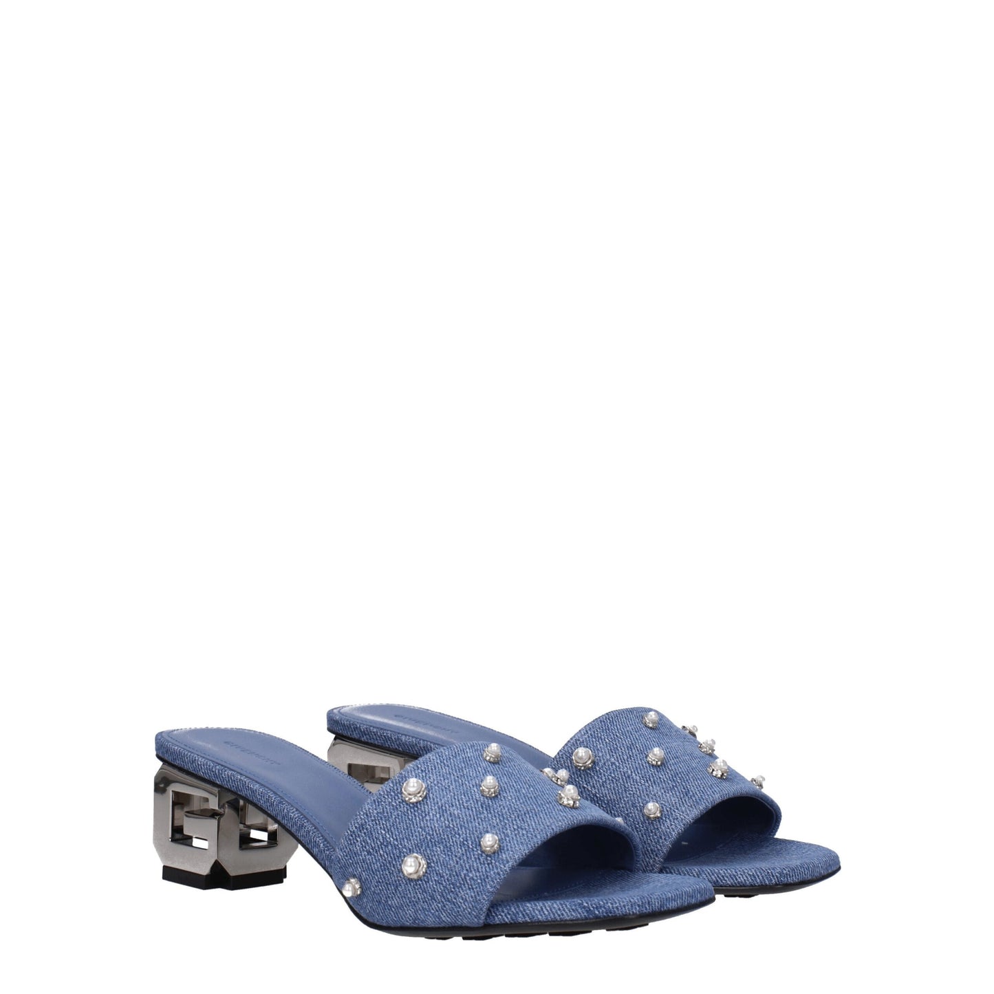 Givenchy Blue Fabric Sandals Curated Luxury Accessories by Orvyn