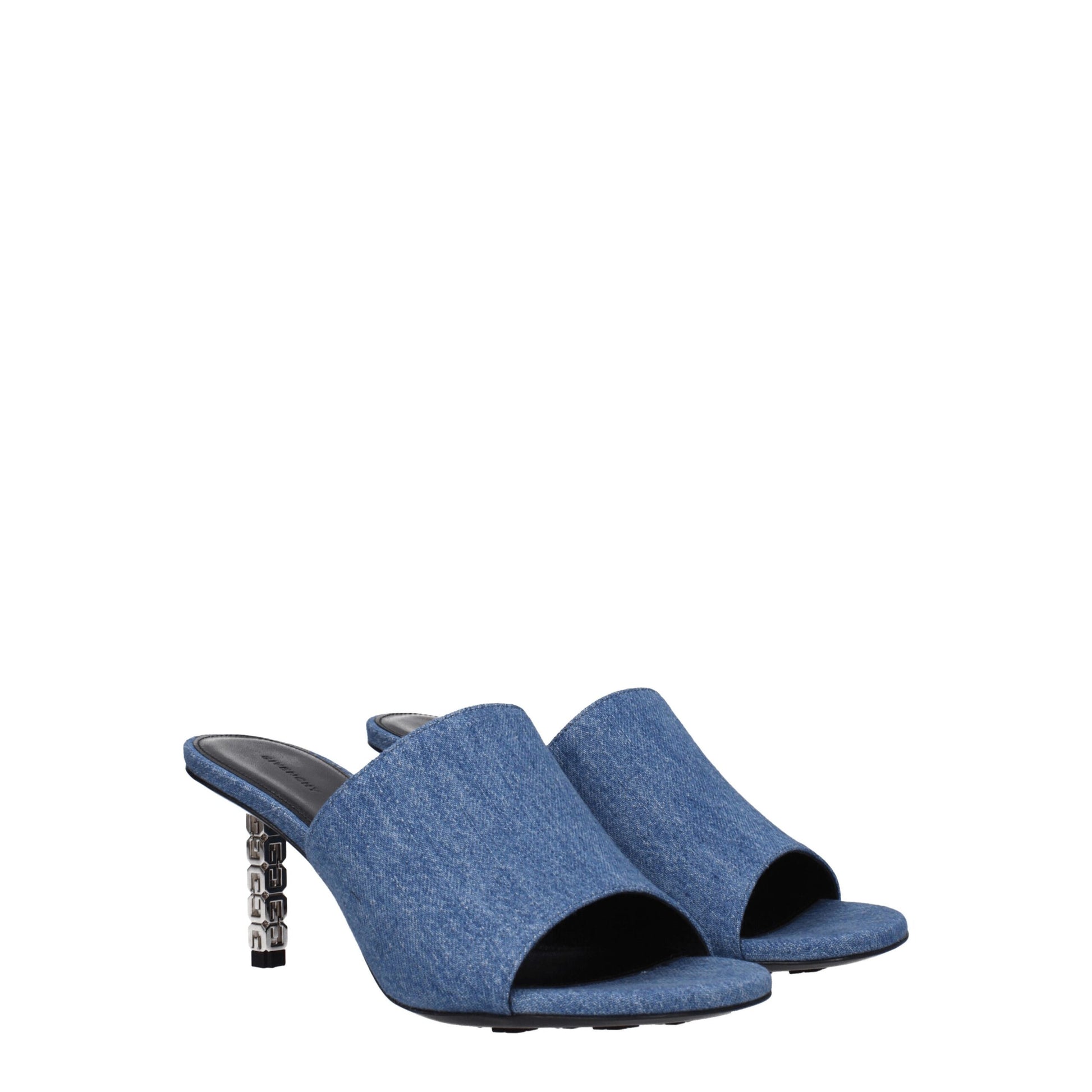 Givenchy Blue Fabric Platform Sandals Curated Luxury Accessories by Orvyn