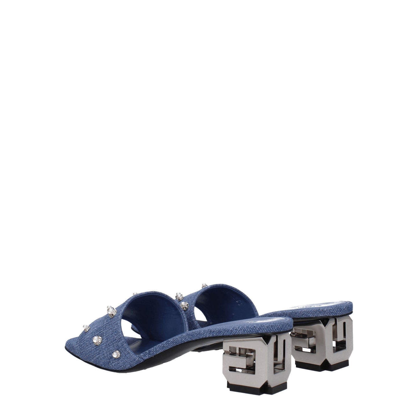 Givenchy Blue Fabric Sandals Curated Luxury Accessories by Orvyn