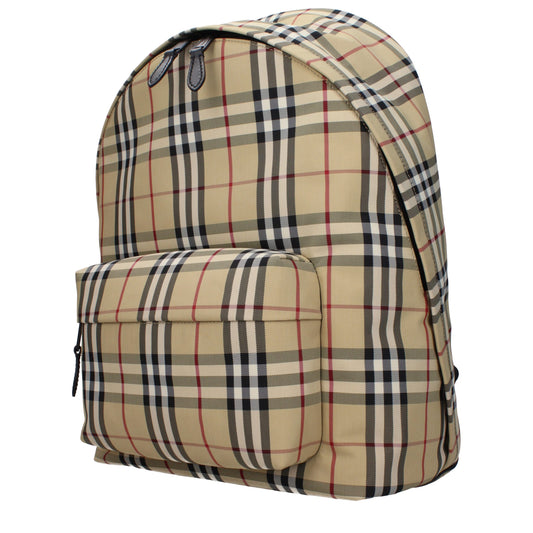 Burberry Beige Fabric Backpack Bags