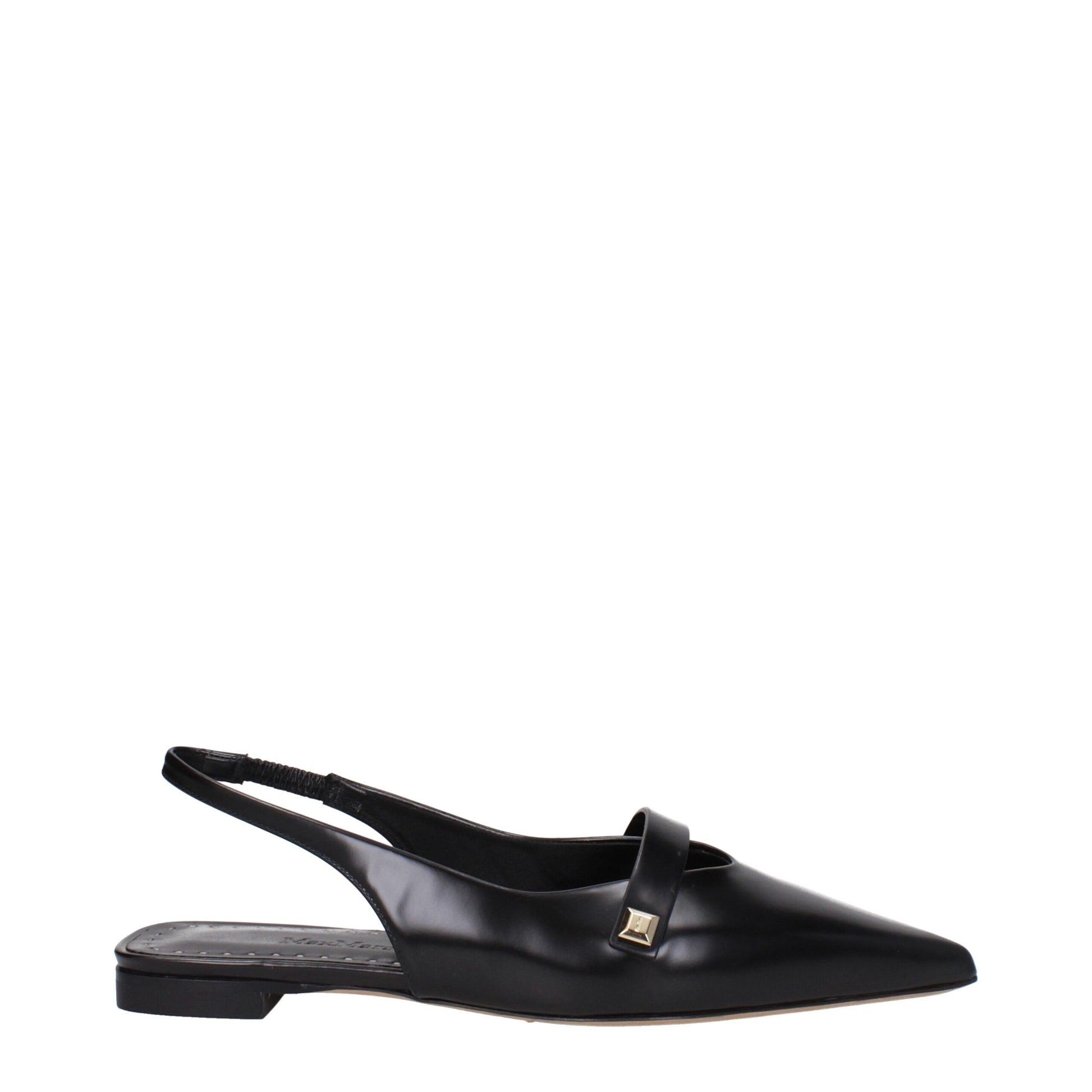 Max Mara Black Leather Ballet Flats Curated Luxury Accessories by Orvyn