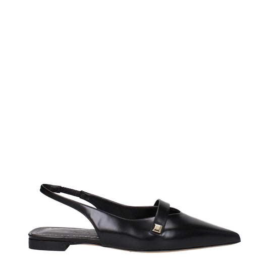 Max Mara Black Leather Ballet Flats Curated Luxury Accessories by Orvyn