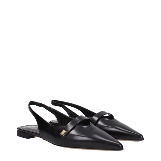 Max Mara Black Leather Ballet Flats Curated Luxury Accessories by Orvyn