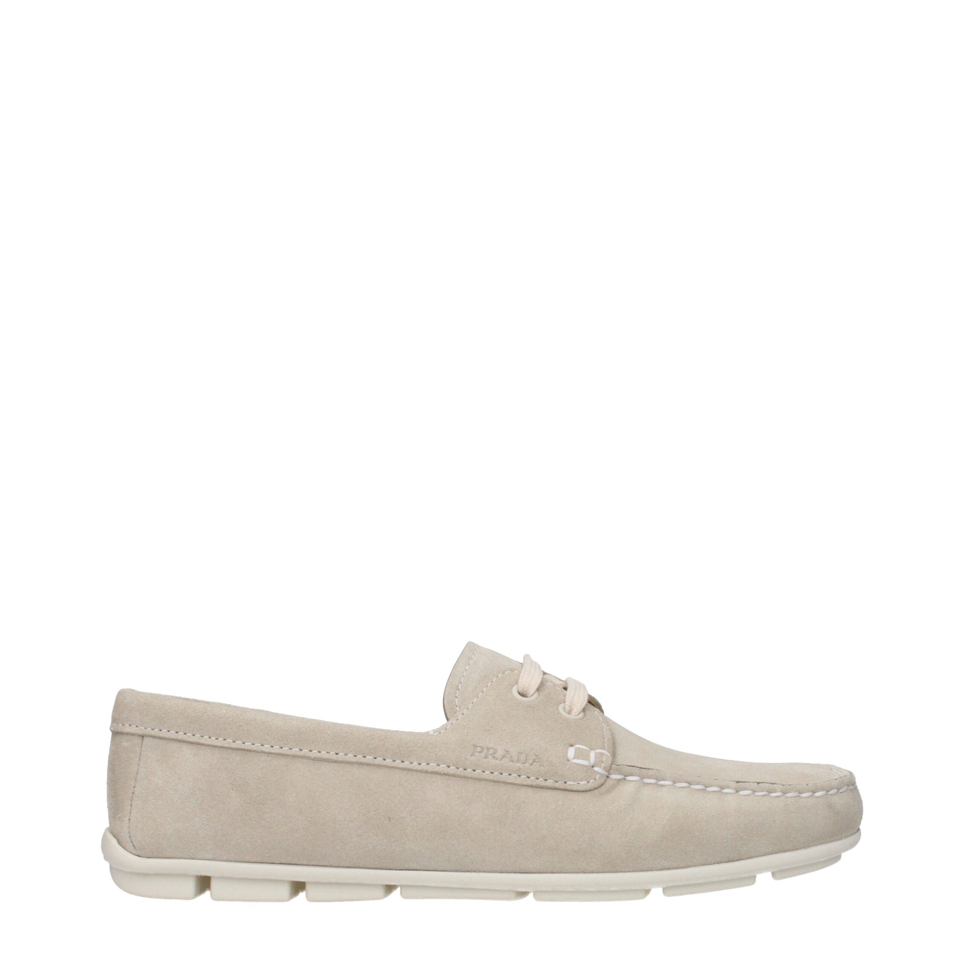 Prada Gray Leather Slip-On Loafers Curated Luxury Accessories by Orvyn