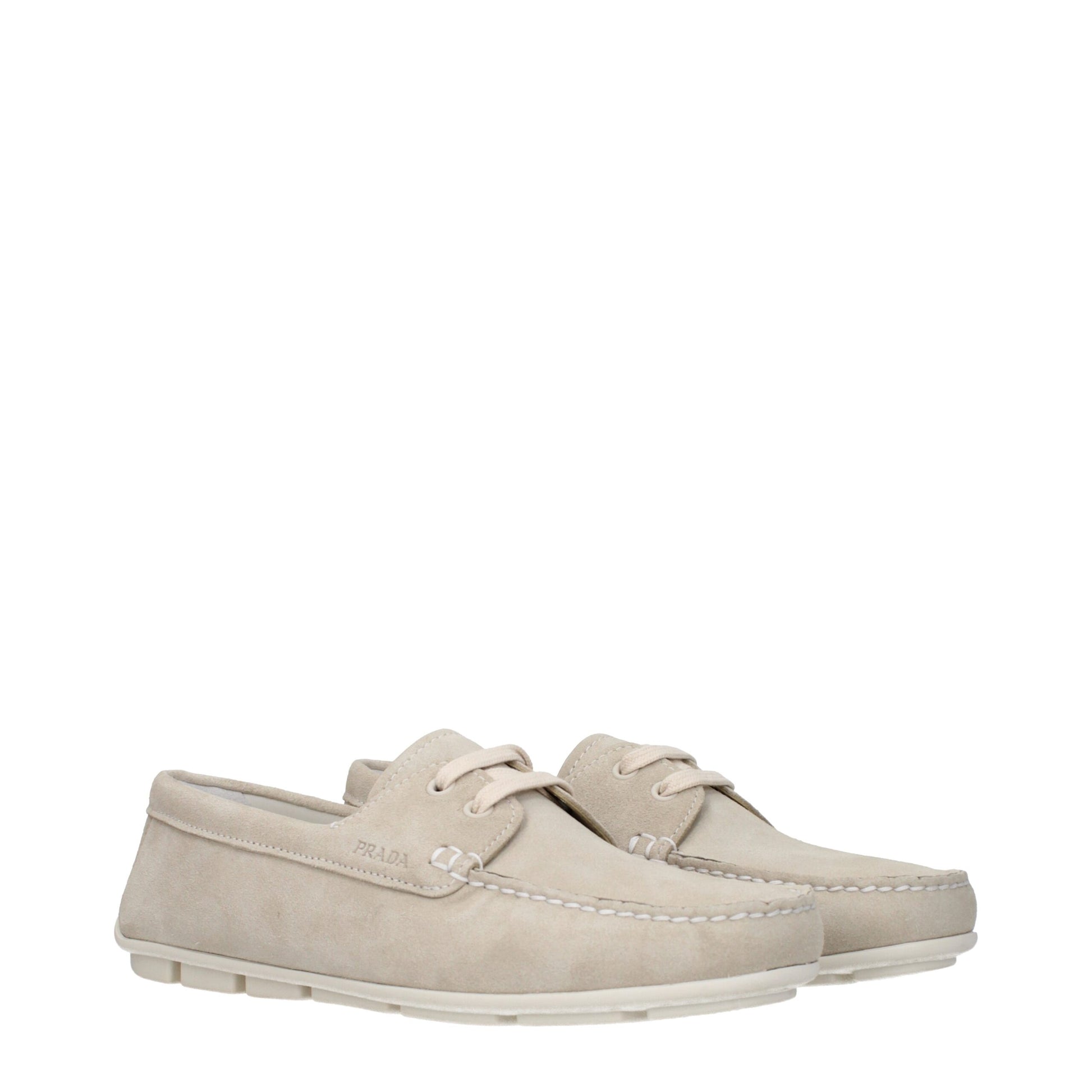 Prada Gray Leather Slip-On Loafers Curated Luxury Accessories by Orvyn