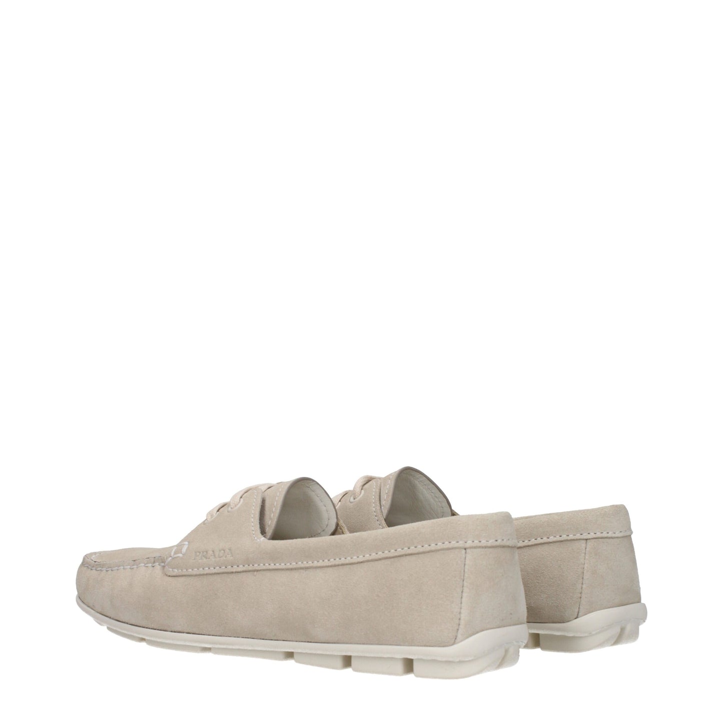 Prada Gray Leather Slip-On Loafers Curated Luxury Accessories by Orvyn