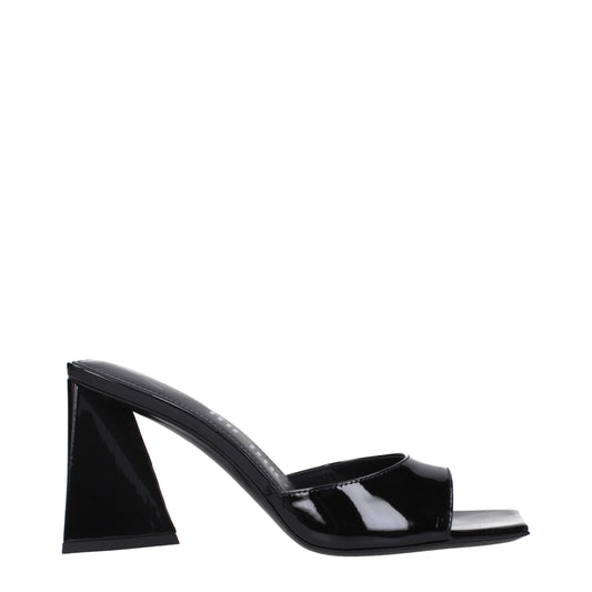 The Attico Black Leather Stiletto Heel Sandals Curated Luxury Accessories by Orvyn