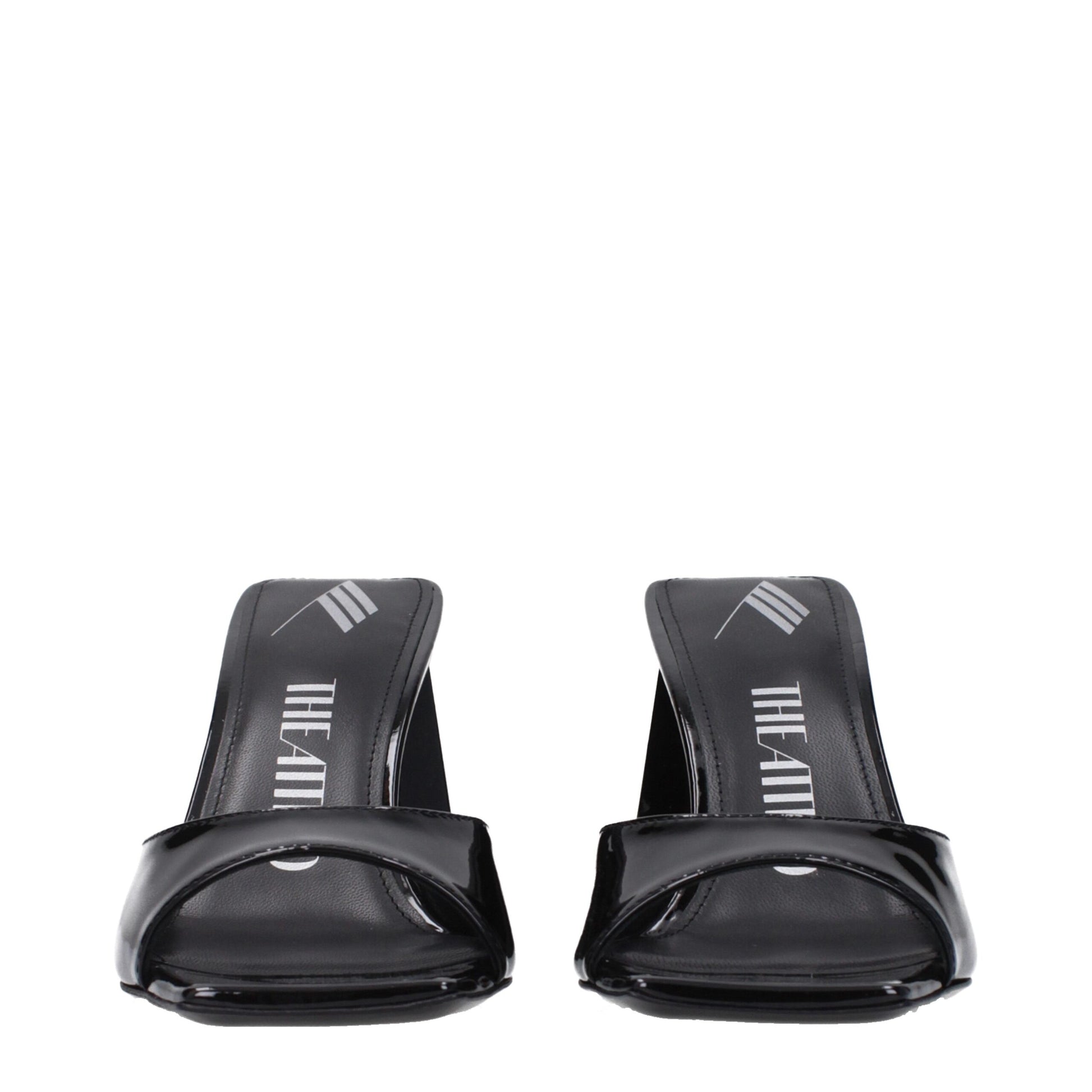 The Attico Black Leather Stiletto Heel Sandals Curated Luxury Accessories by Orvyn