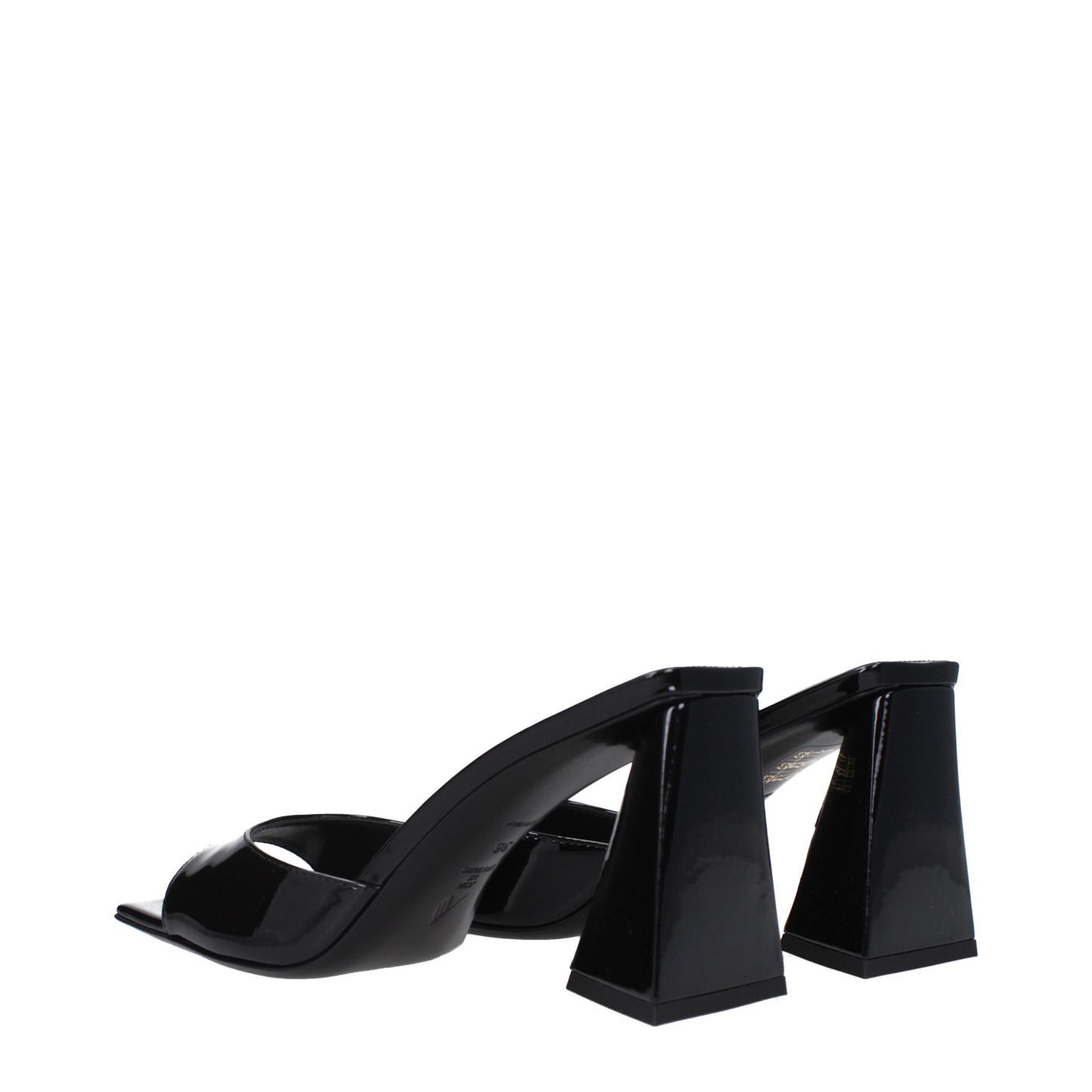 The Attico Black Leather Stiletto Heel Sandals Curated Luxury Accessories by Orvyn