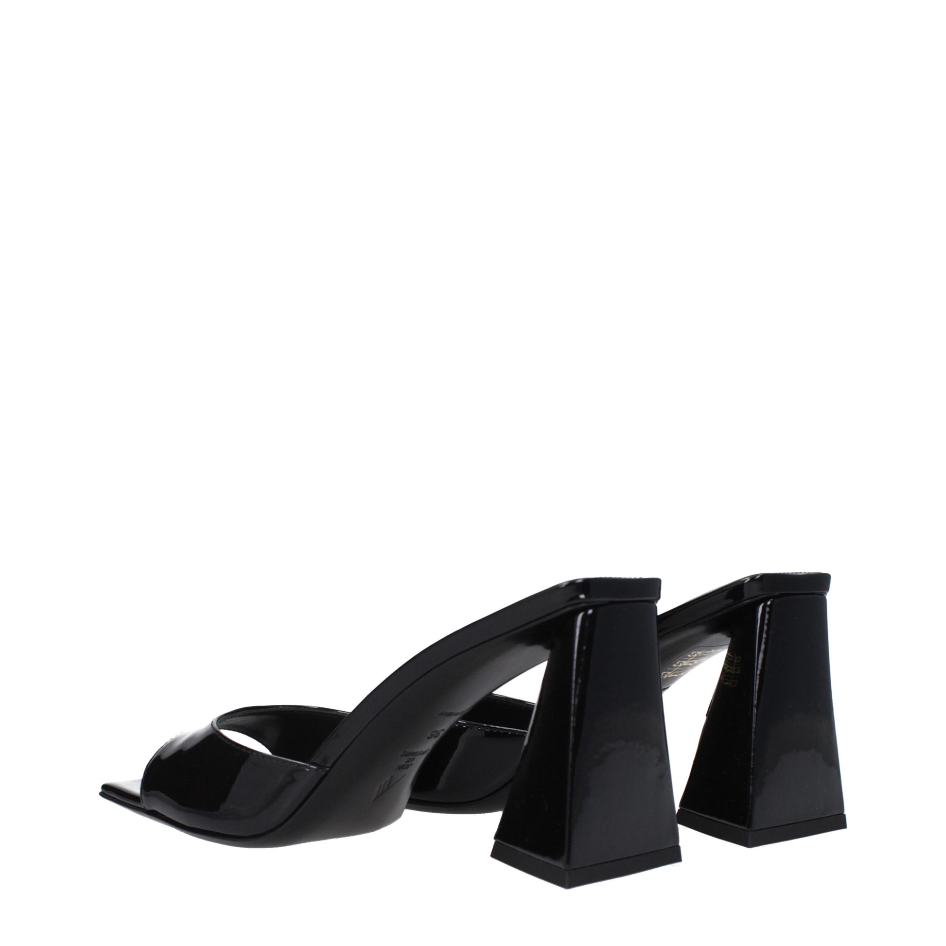 The Attico Black Leather Stiletto Heel Sandals Curated Luxury Accessories by Orvyn
