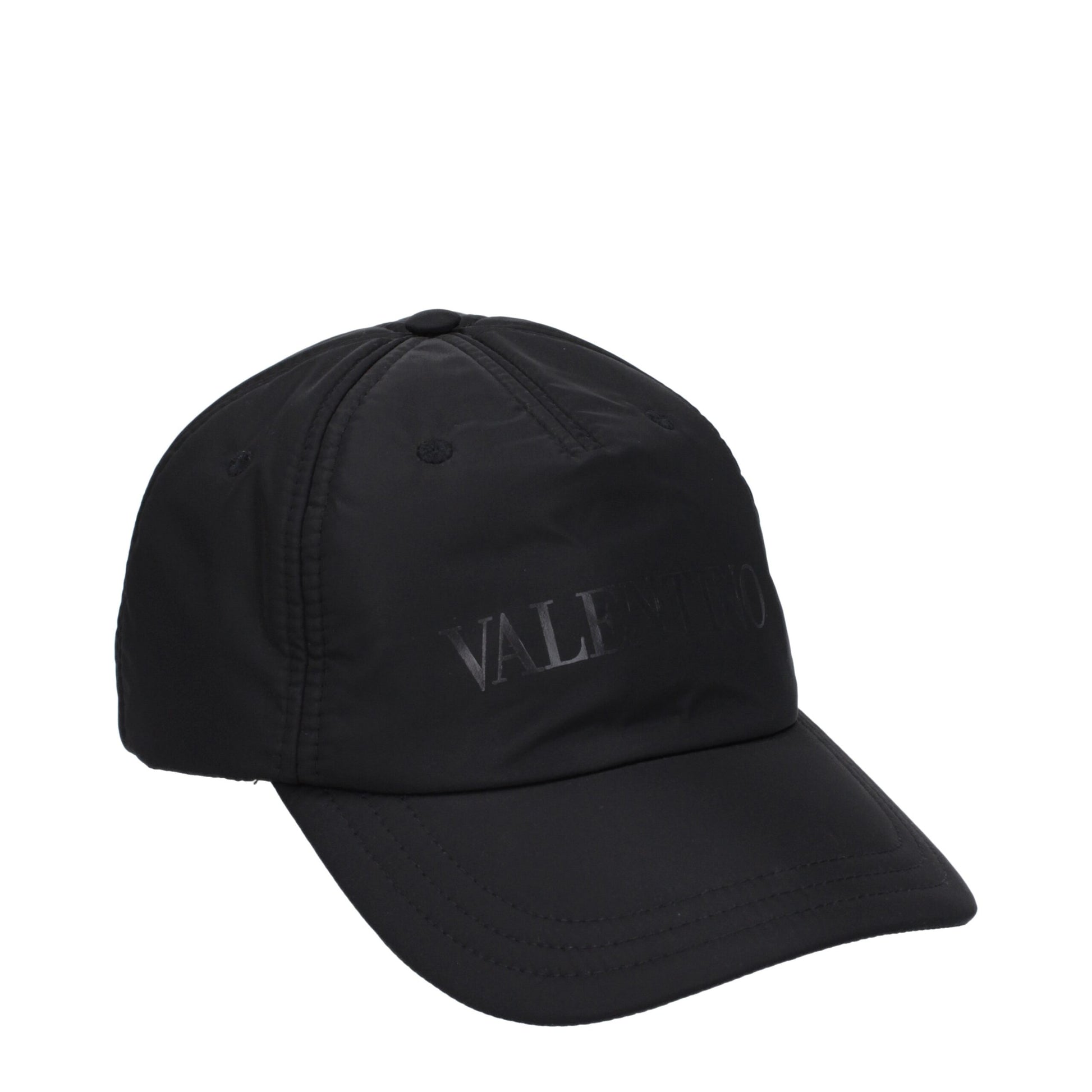 Valentino Garavani Black Polyamide Cap (Baseball Hat) Curated Luxury Accessories by Orvyn