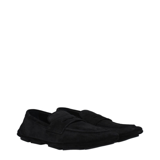 Dolce & Gabbana Black Leather Slip-On Loafers Curated Luxury Accessories by Orvyn