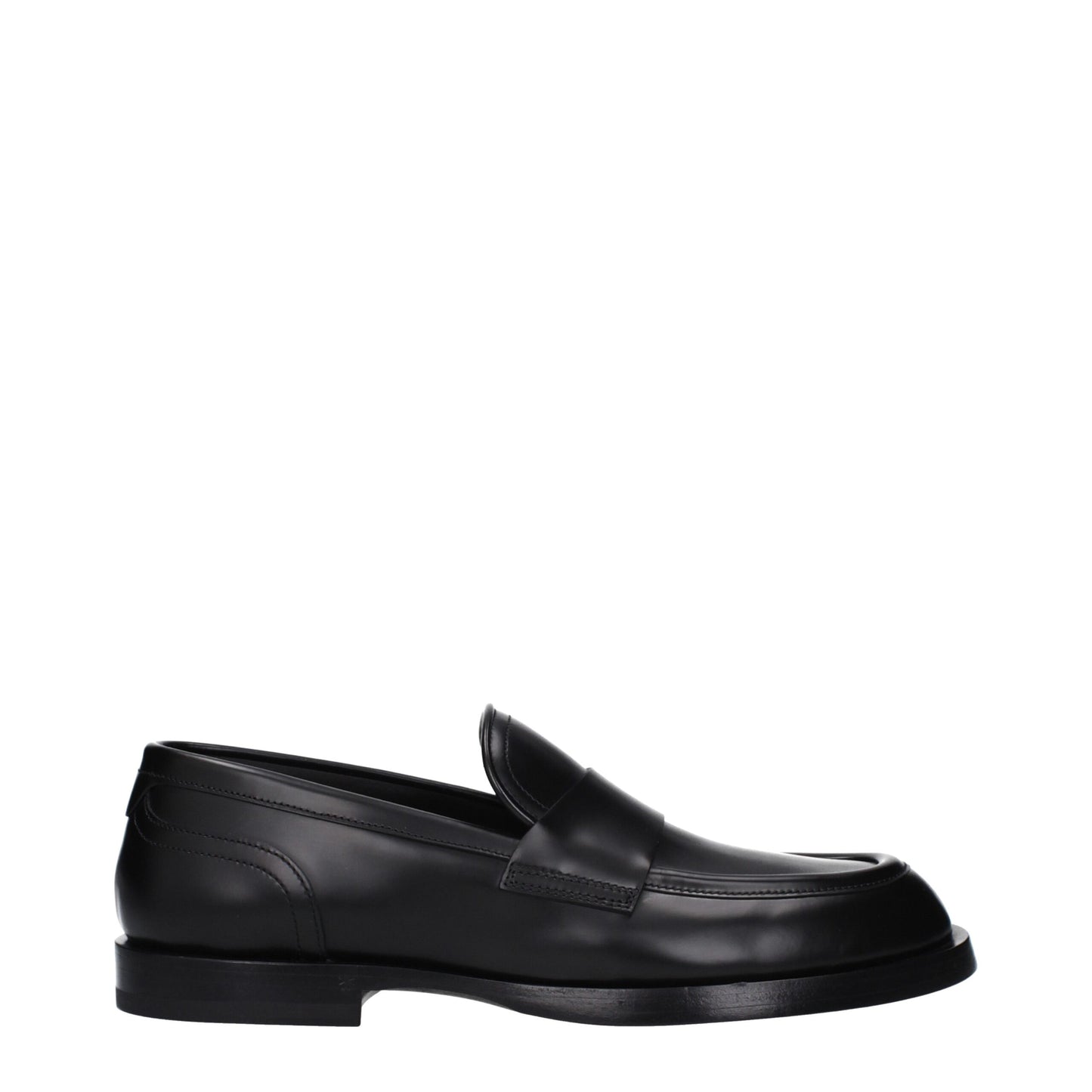 Dolce & Gabbana Black Leather Slip-On Loafers Curated Luxury Accessories by Orvyn
