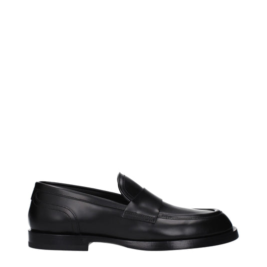 Dolce & Gabbana Black Leather Slip-On Loafers Curated Luxury Accessories by Orvyn