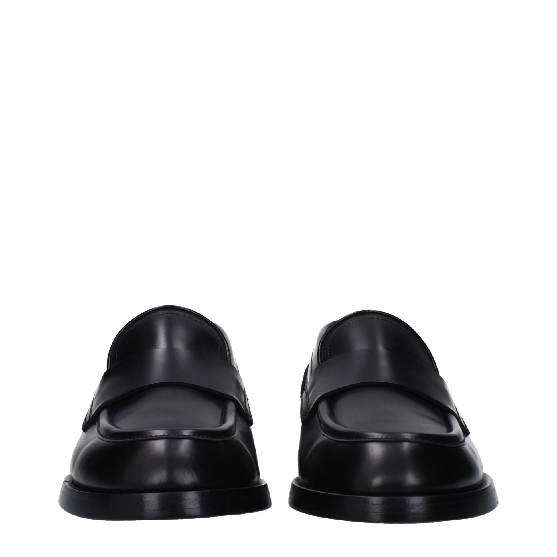Dolce & Gabbana Black Leather Slip-On Loafers Curated Luxury Accessories by Orvyn