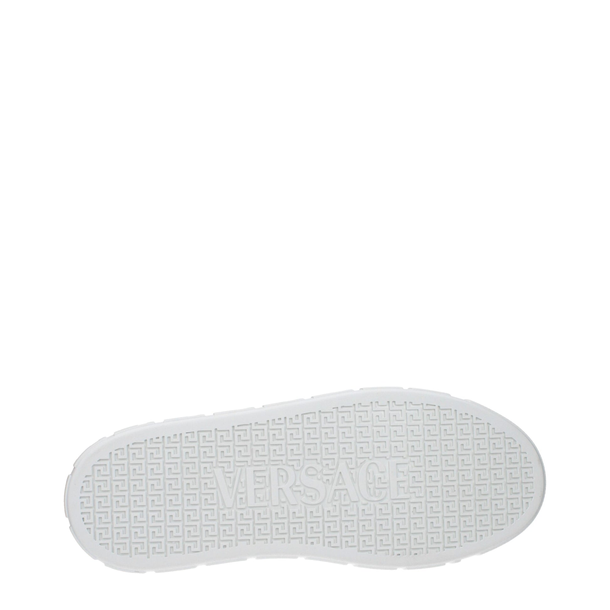 Versace White Leather Low Top Sneakers Curated Luxury Accessories by Orvyn