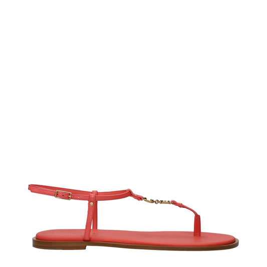 Christian Dior Pink Leather Flip-Flop Sandals rosa
