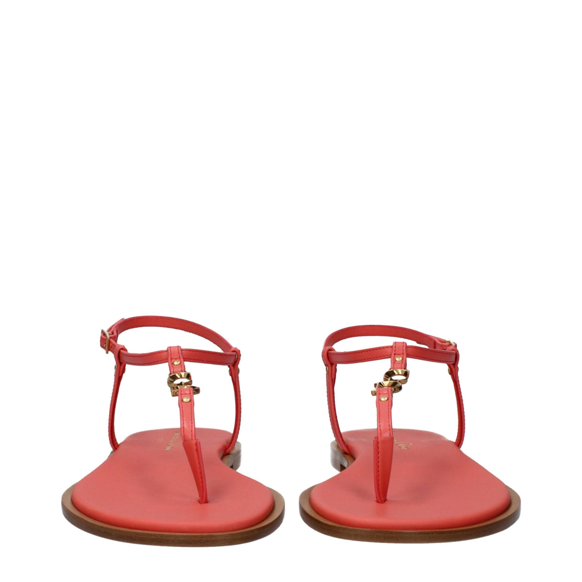 Christian Dior Pink Leather Flip-Flop Sandals rosa