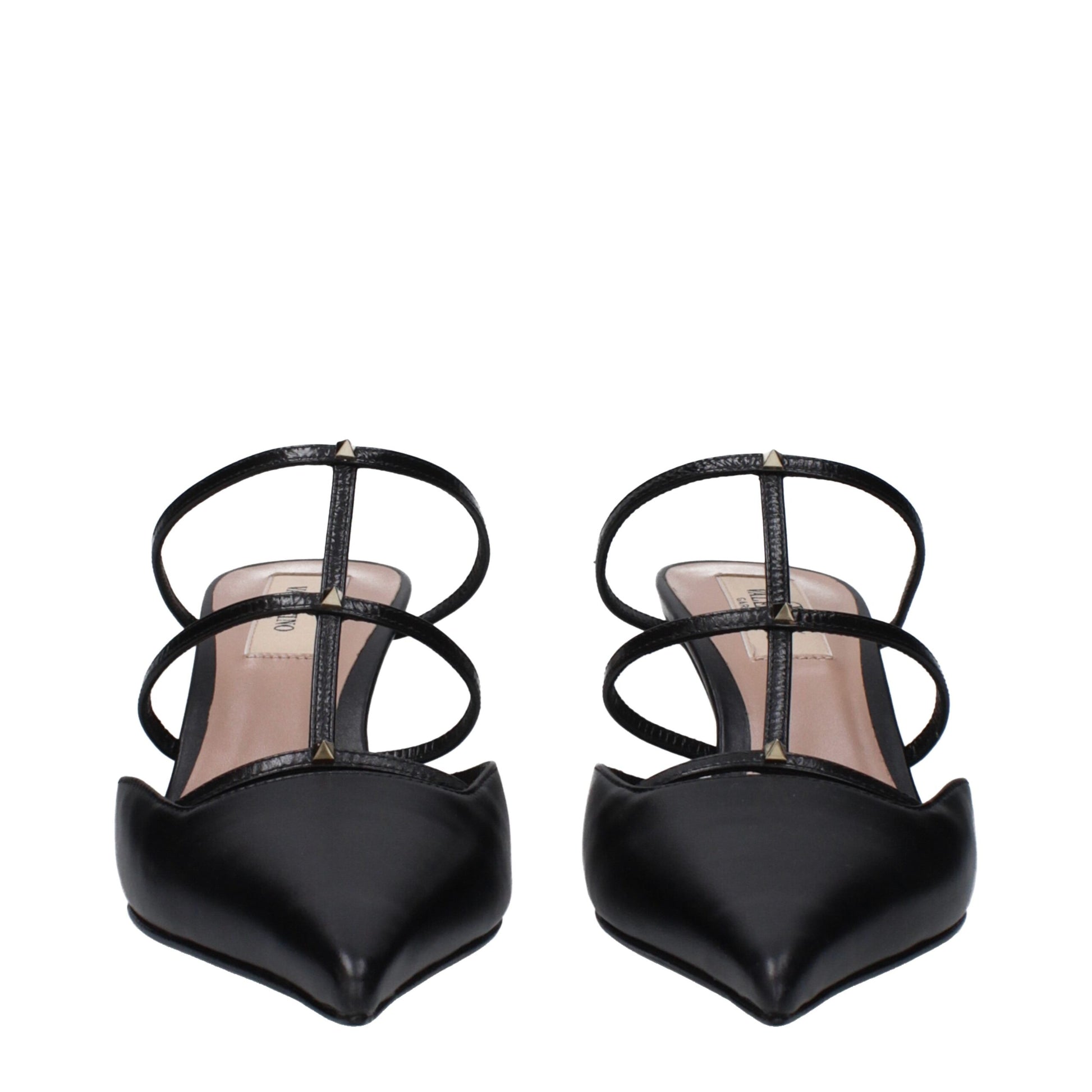 Valentino Garavani Black Leather Sandals Curated Luxury Accessories by Orvyn