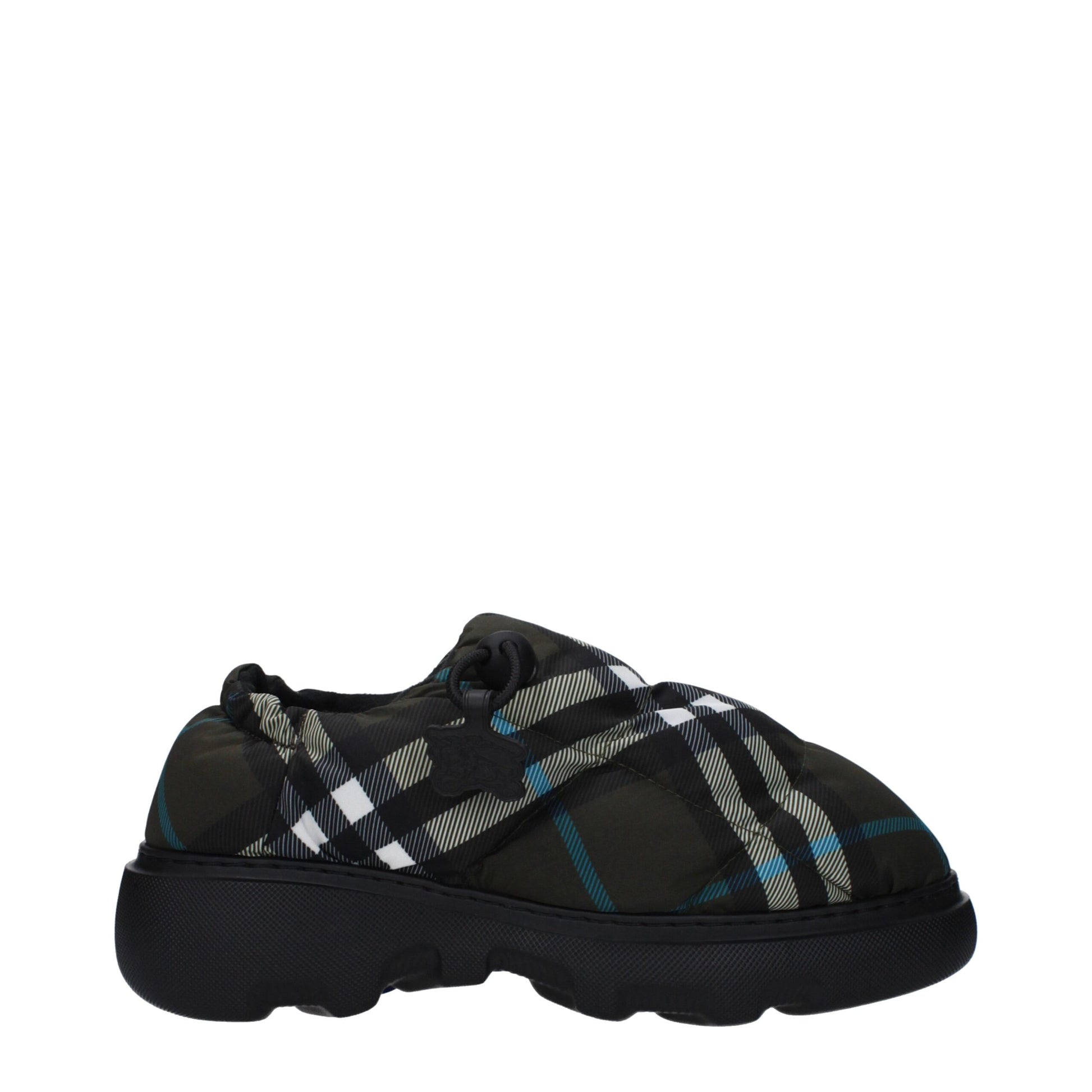 Burberry Green Fabric Slip-On Loafers Curated Luxury Accessories by Orvyn