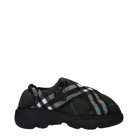 Burberry Green Fabric Slip-On Loafers Curated Luxury Accessories by Orvyn