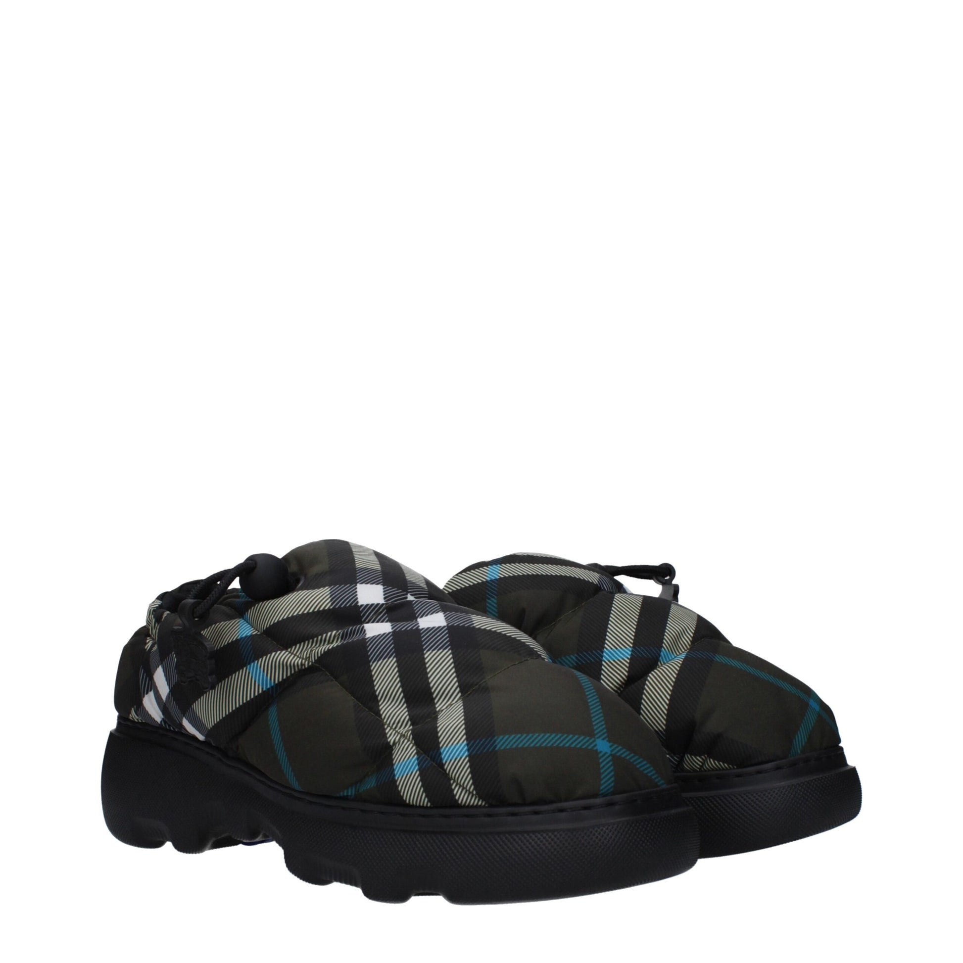 Burberry Green Fabric Slip-On Loafers Curated Luxury Accessories by Orvyn