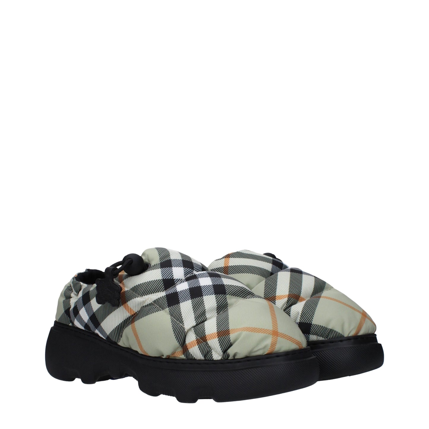 Burberry Green Fabric Slip-On Loafers Curated Luxury Accessories by Orvyn