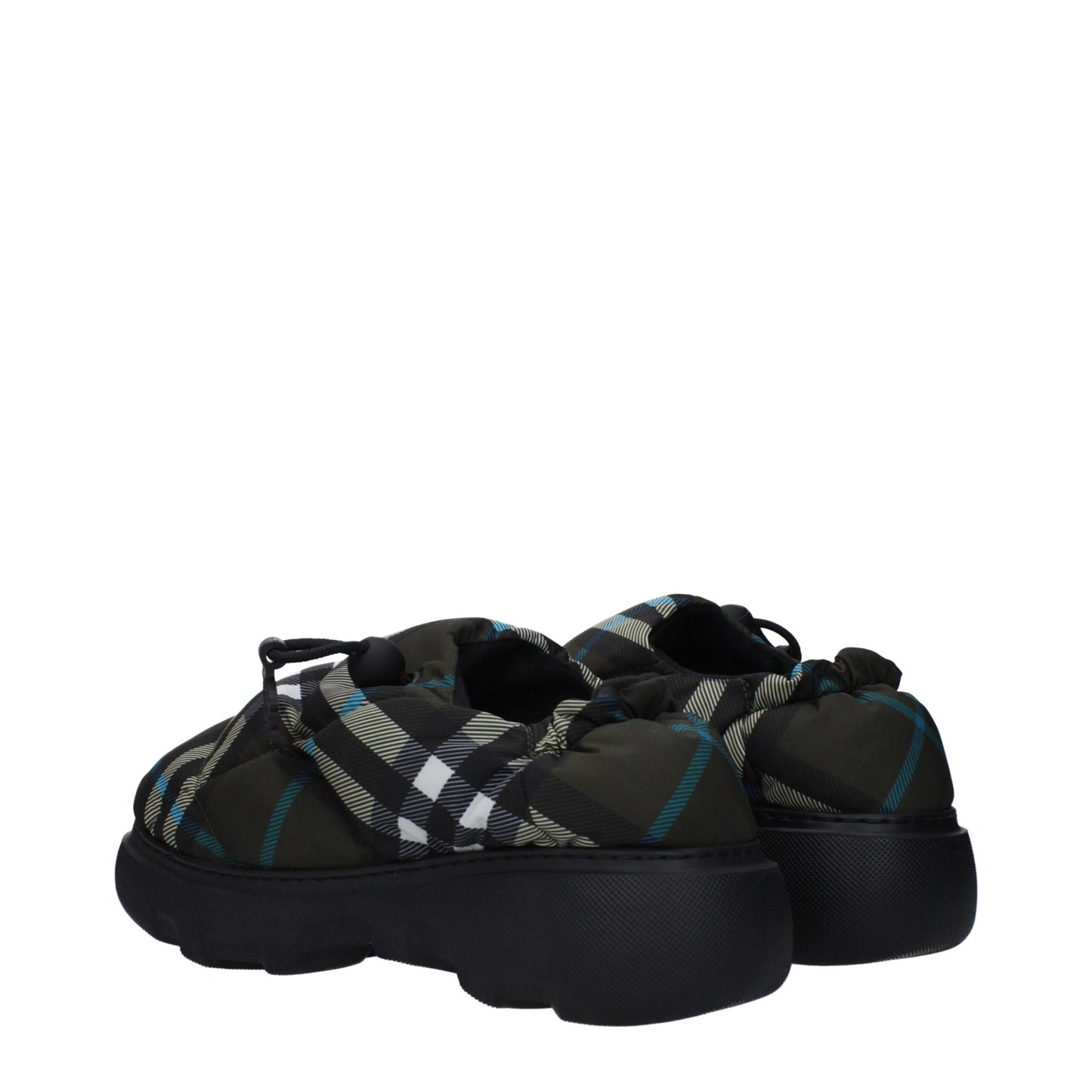 Burberry Green Fabric Slip-On Loafers Curated Luxury Accessories by Orvyn