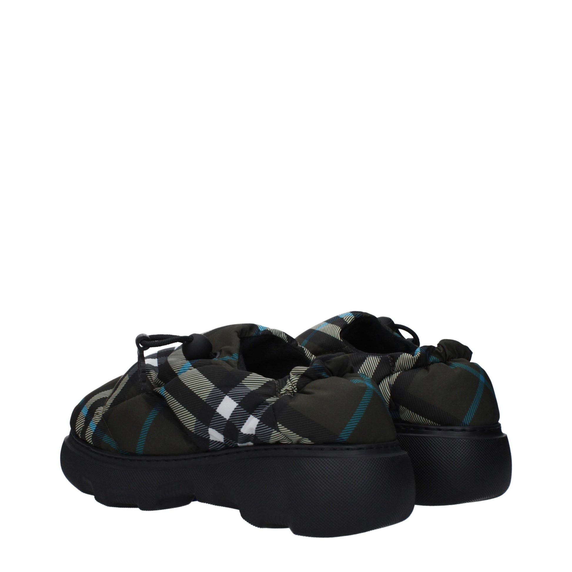 Burberry Green Fabric Slip-On Loafers Curated Luxury Accessories by Orvyn