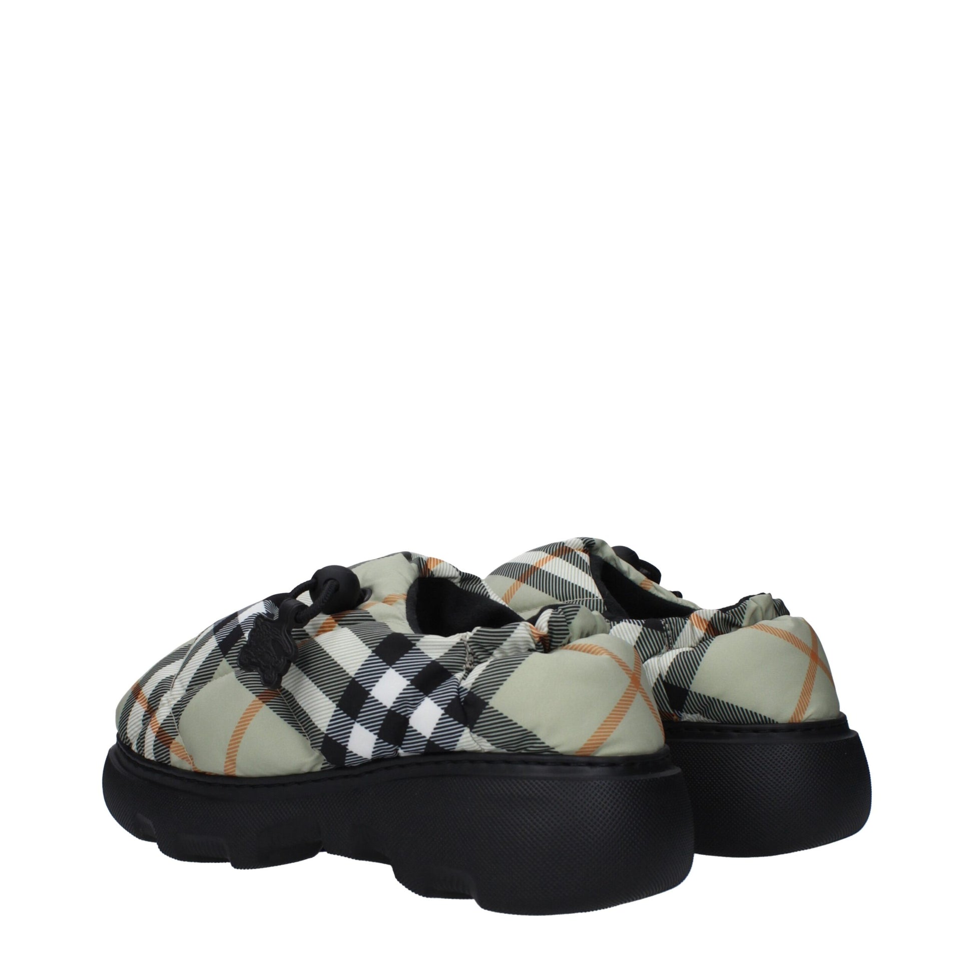 Burberry Green Fabric Slip-On Loafers Curated Luxury Accessories by Orvyn