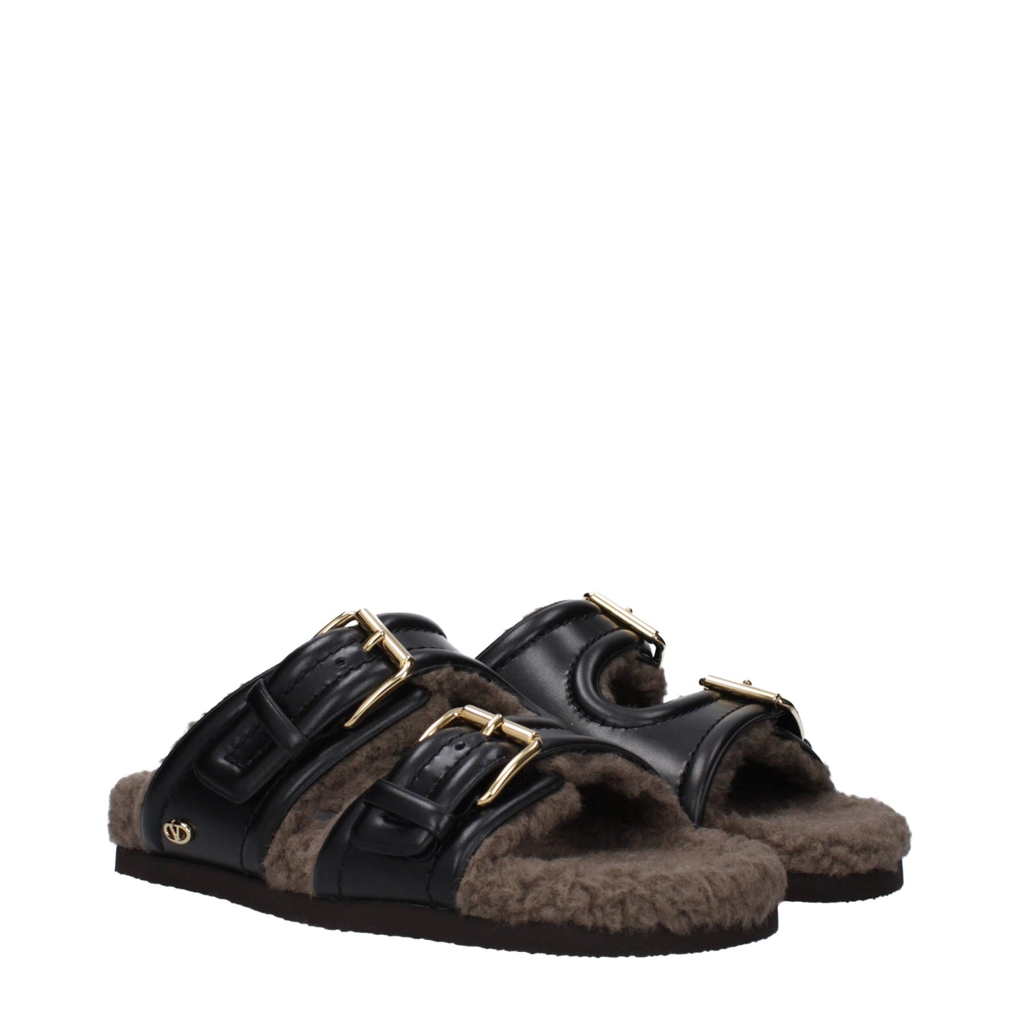 Valentino Garavani Black Leather Slippers Curated Luxury Accessories by Orvyn