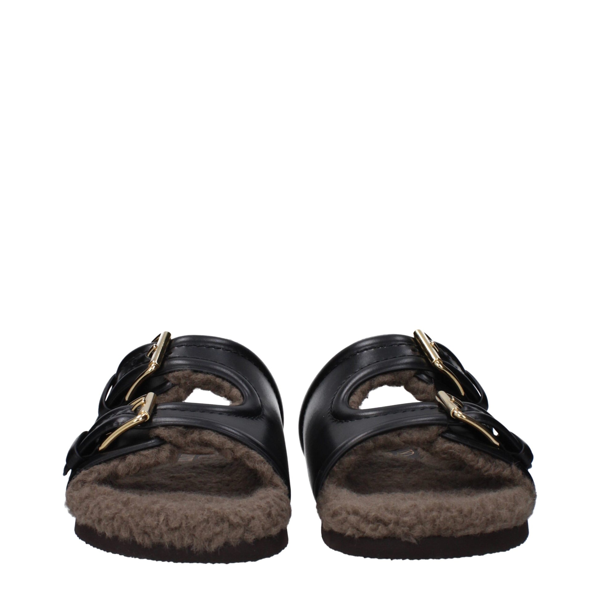 Valentino Garavani Black Leather Slippers Curated Luxury Accessories by Orvyn