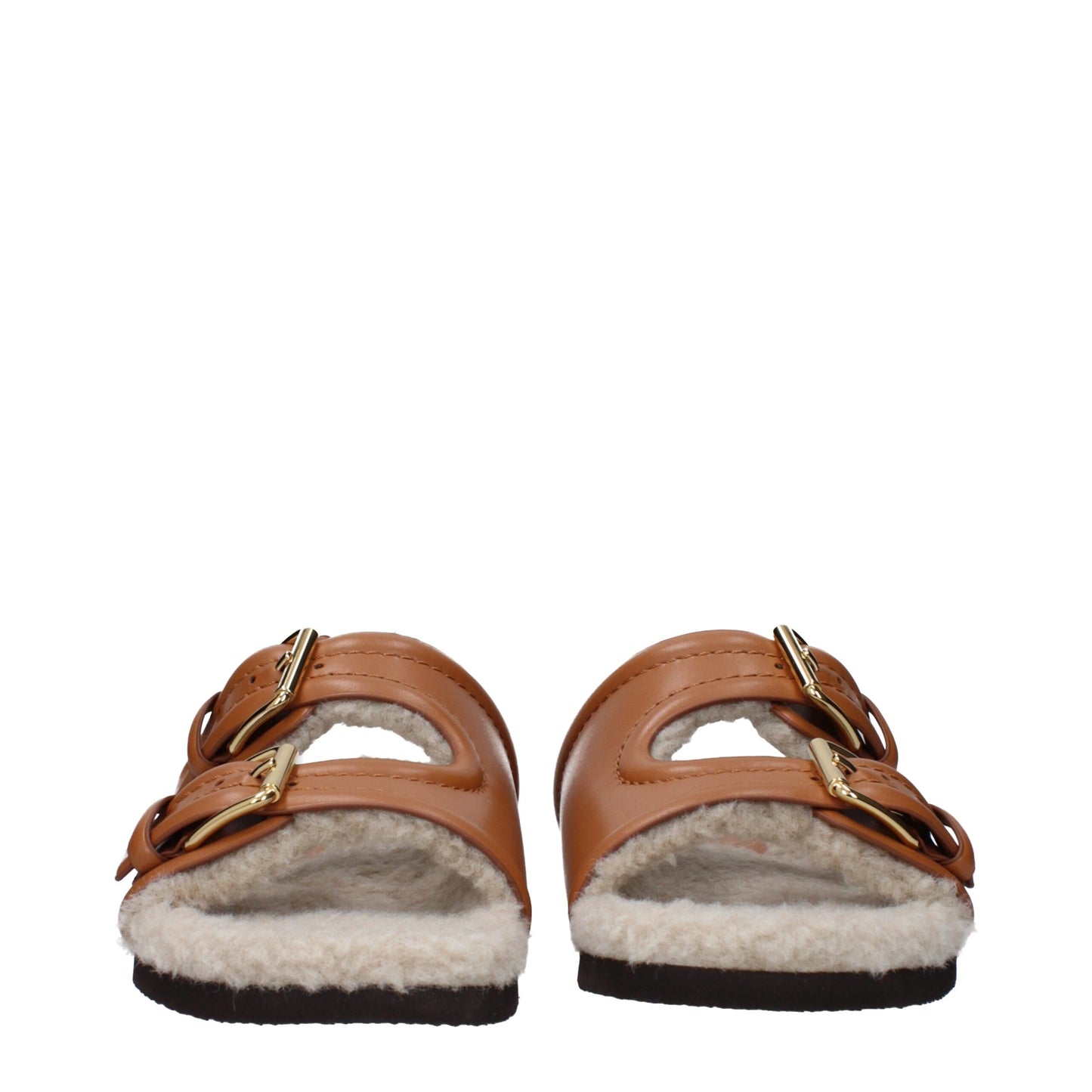 Valentino Garavani Brown Leather Slippers Curated Luxury Accessories by Orvyn