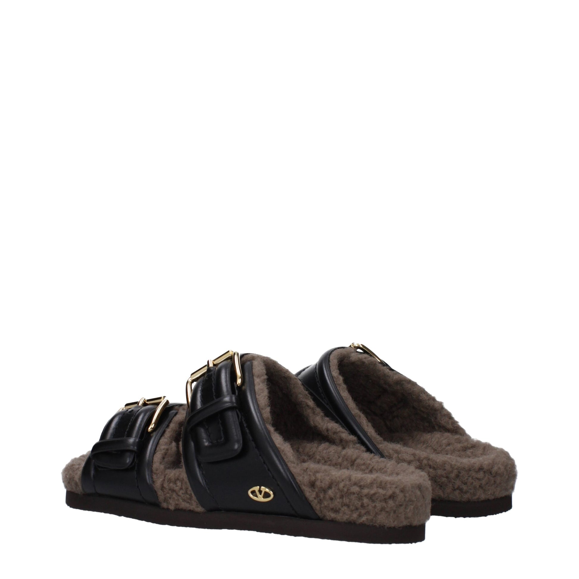 Valentino Garavani Black Leather Slippers Curated Luxury Accessories by Orvyn