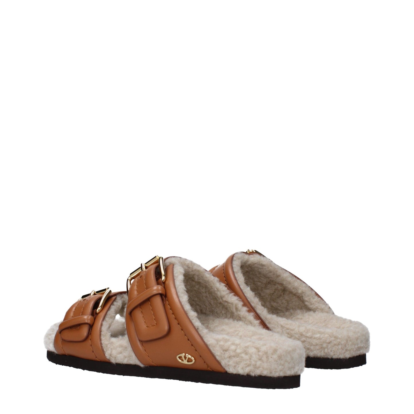 Valentino Garavani Brown Leather Slippers Curated Luxury Accessories by Orvyn