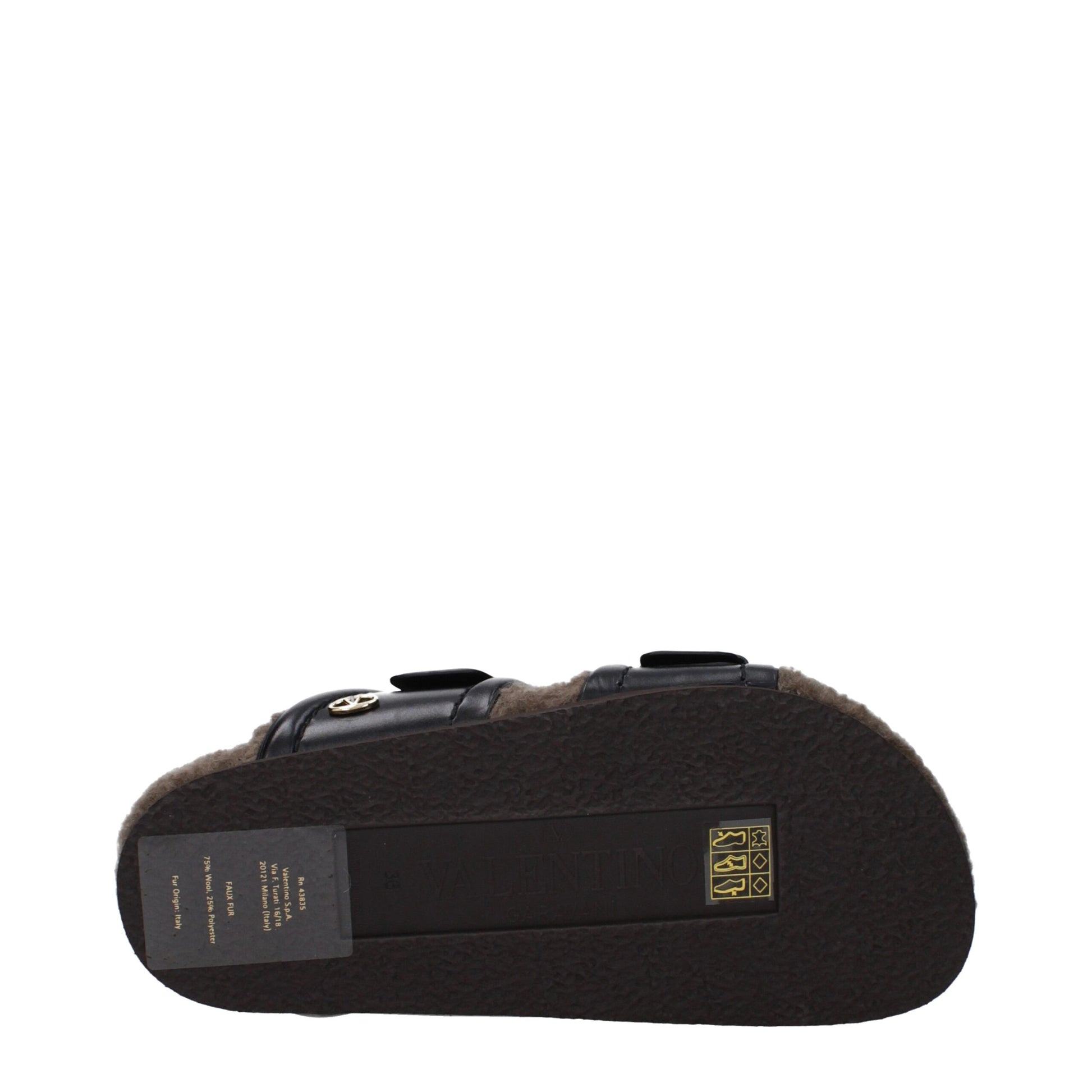 Valentino Garavani Black Leather Slippers Curated Luxury Accessories by Orvyn