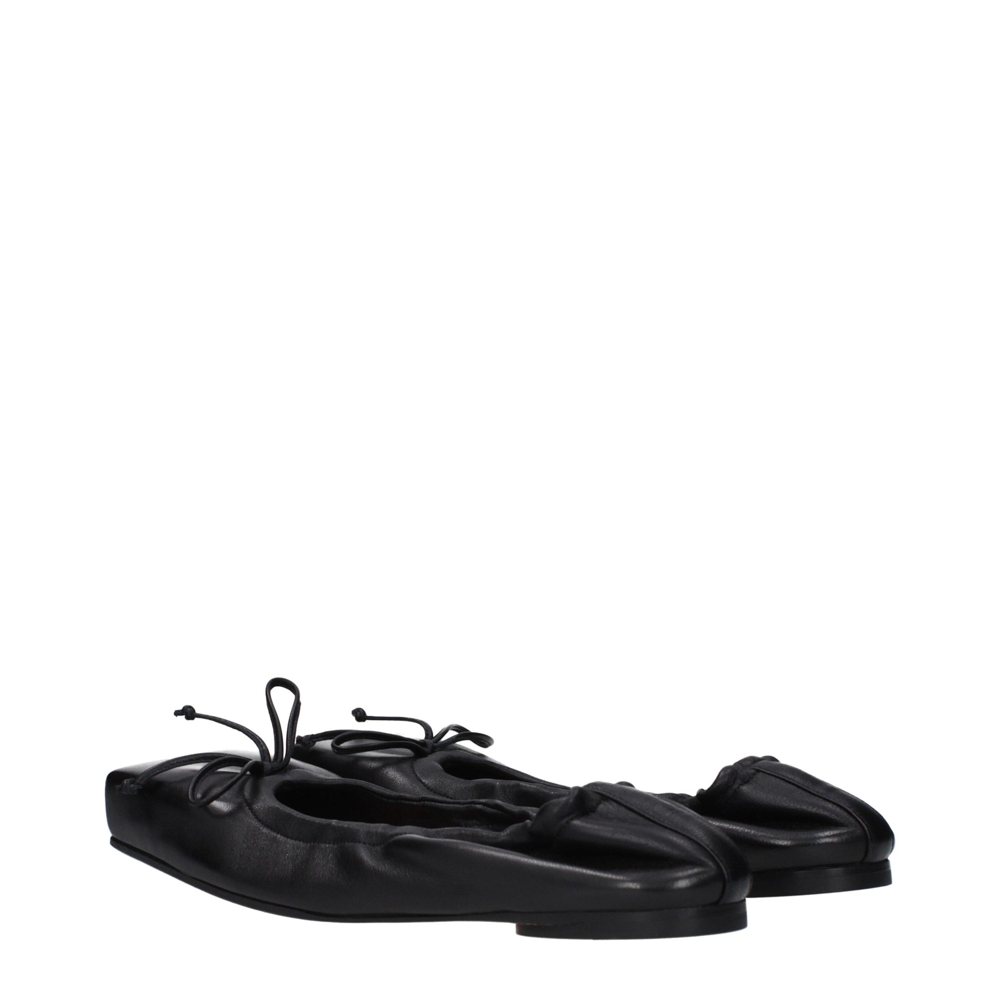 Jacquemus Black Leather Ballet Flats Curated Luxury Accessories by Orvyn