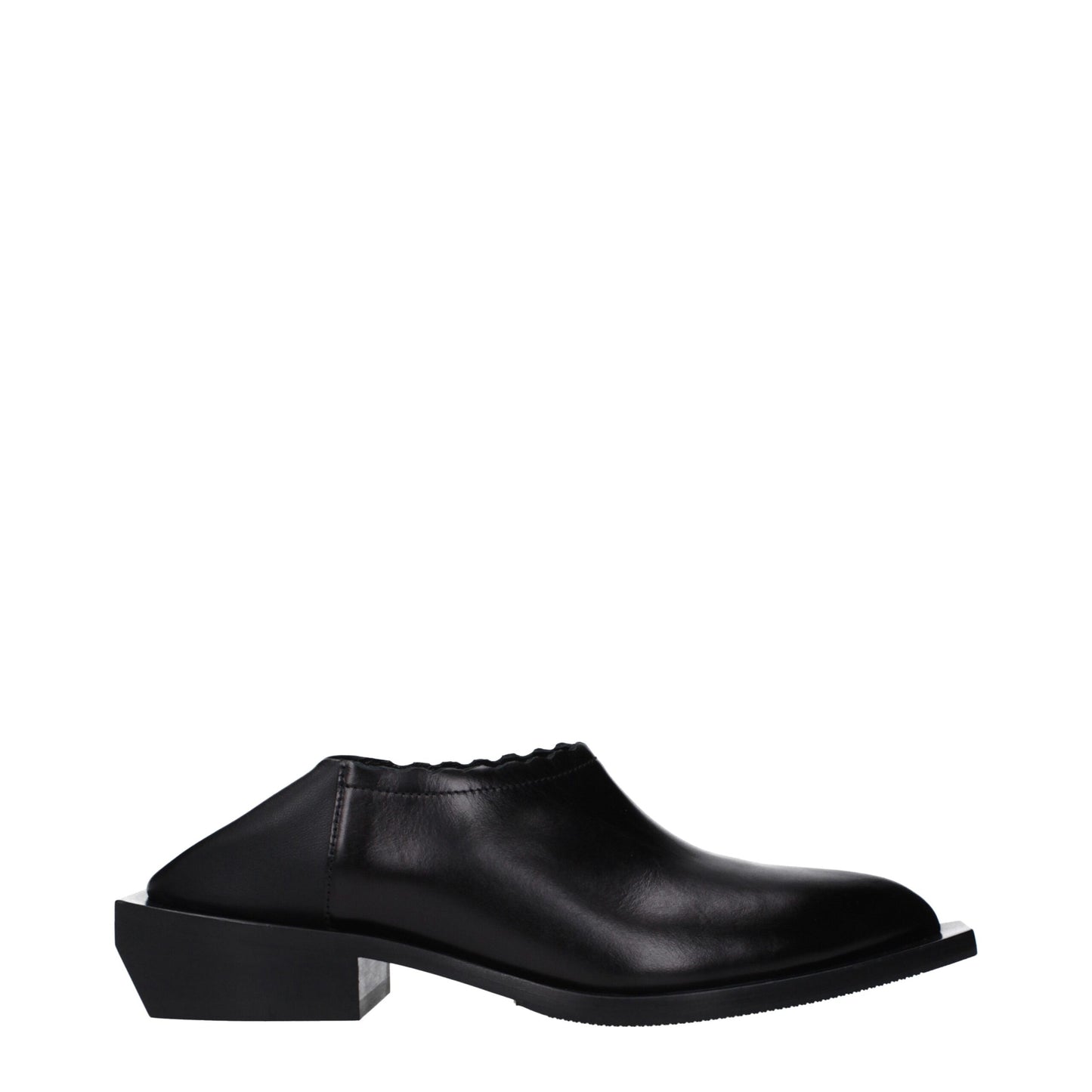 Moschino Black Leather Mules Curated Luxury Accessories by Orvyn