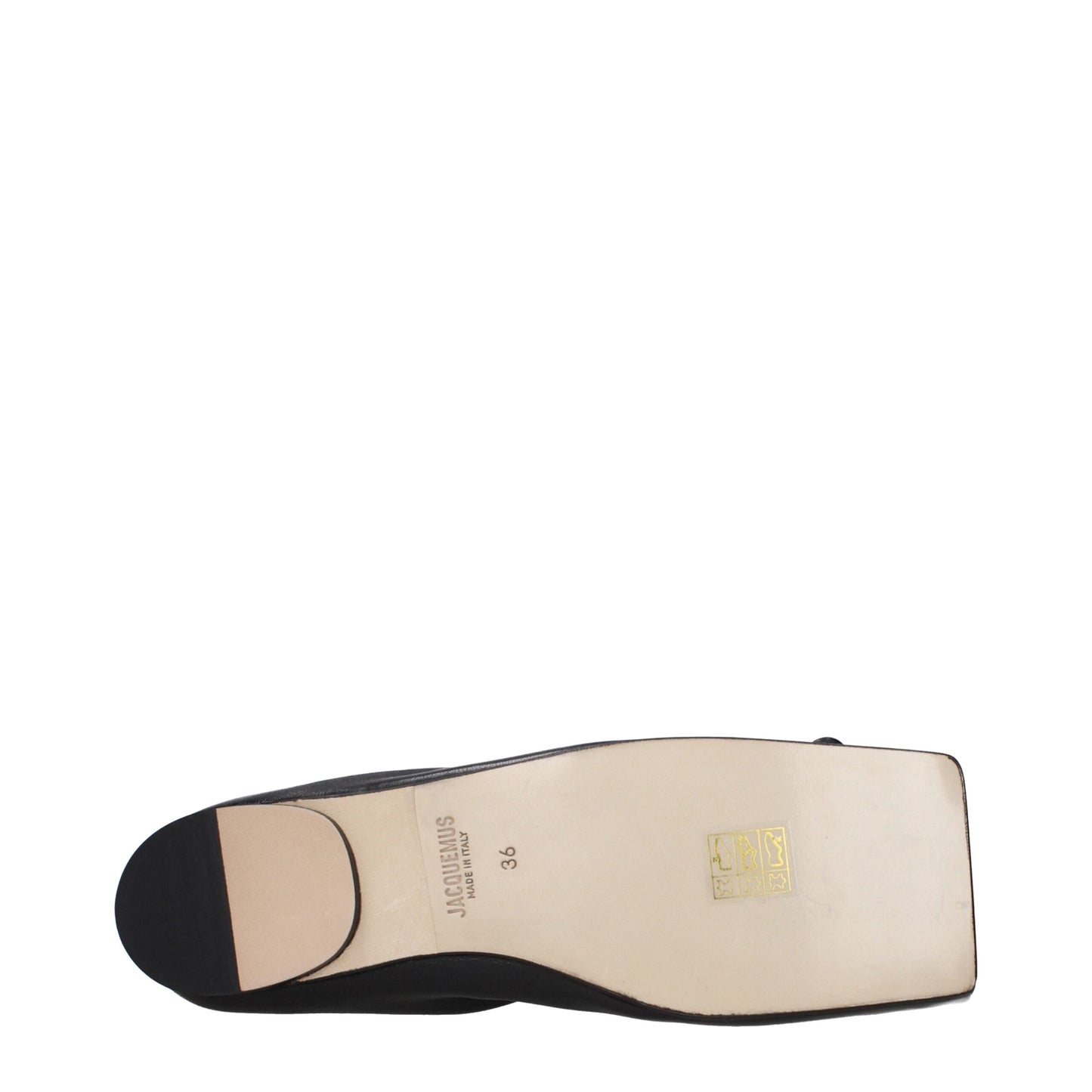 Jacquemus Black Leather Ballet Flats Curated Luxury Accessories by Orvyn