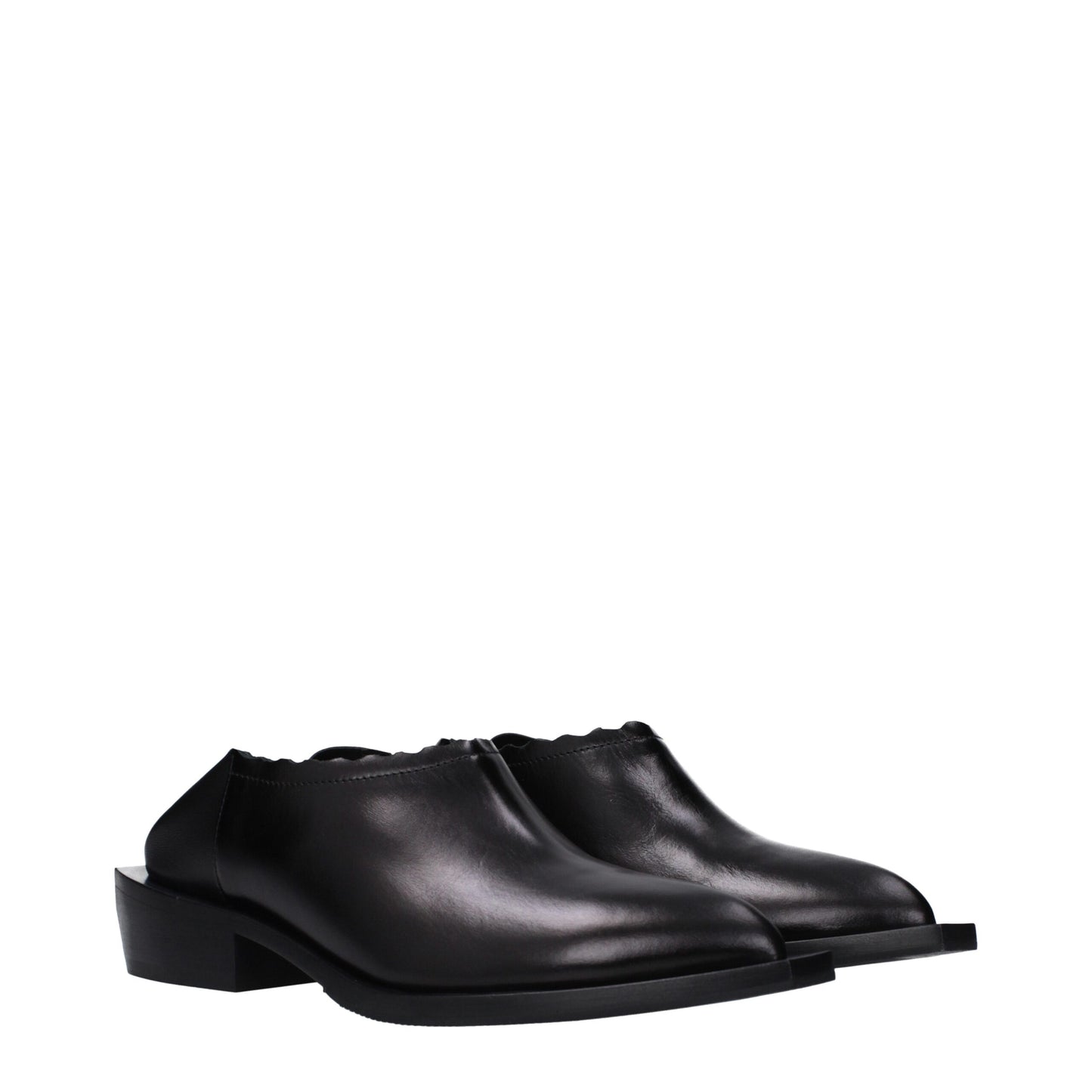 Moschino Black Leather Mules Curated Luxury Accessories by Orvyn